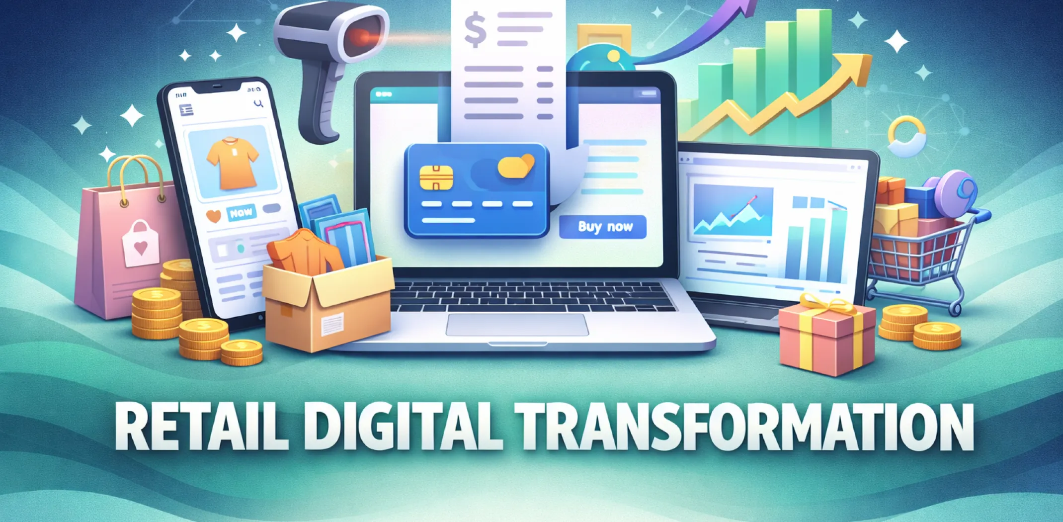 Featured image for an article on retail digital transformation