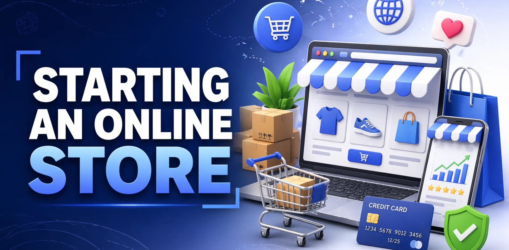 Featured image for an article on starting an online store