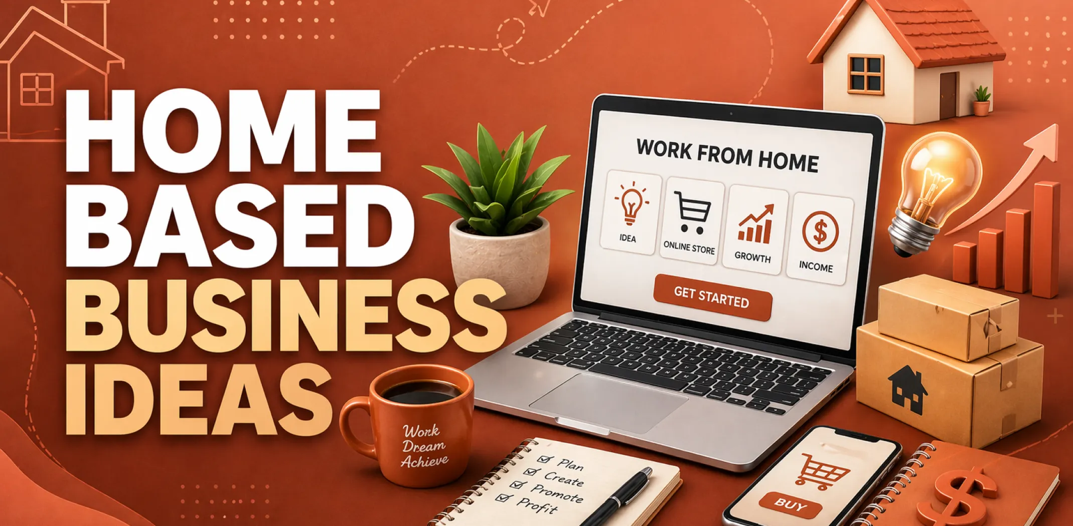 Featured image for an article on home based business ideas