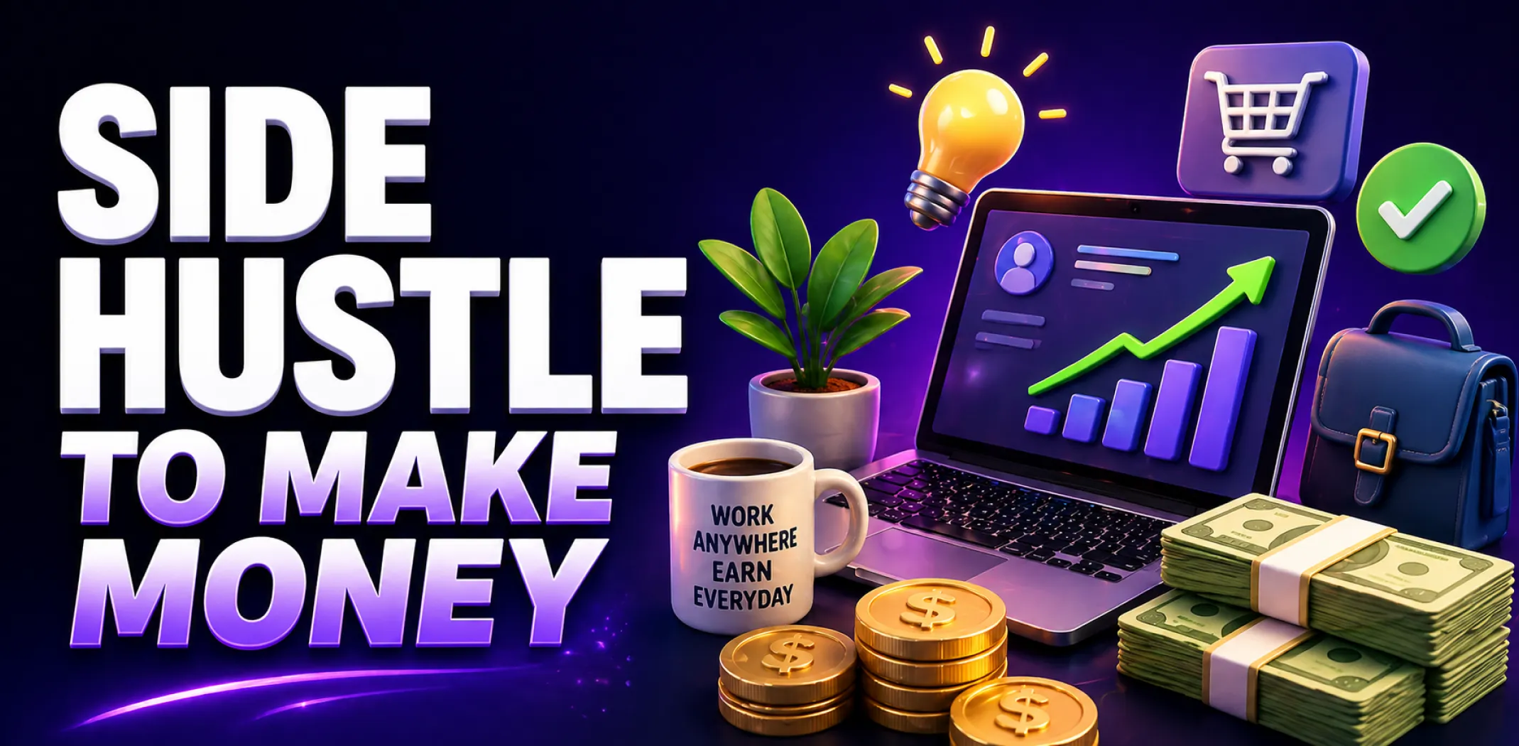 Featured image for an article about side hustle to make money