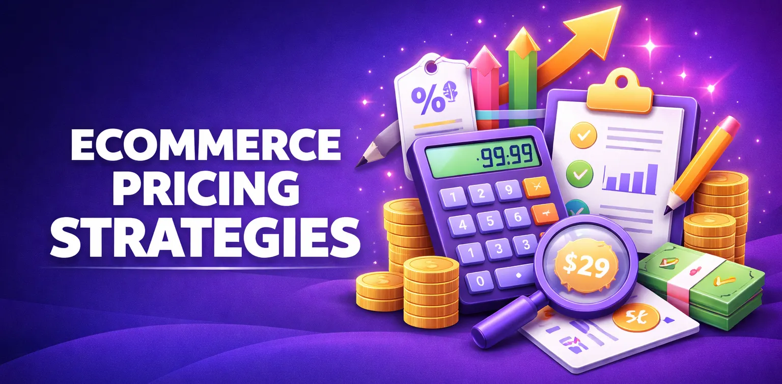 Main and featured image for an article on the ecommerce pricing strategies