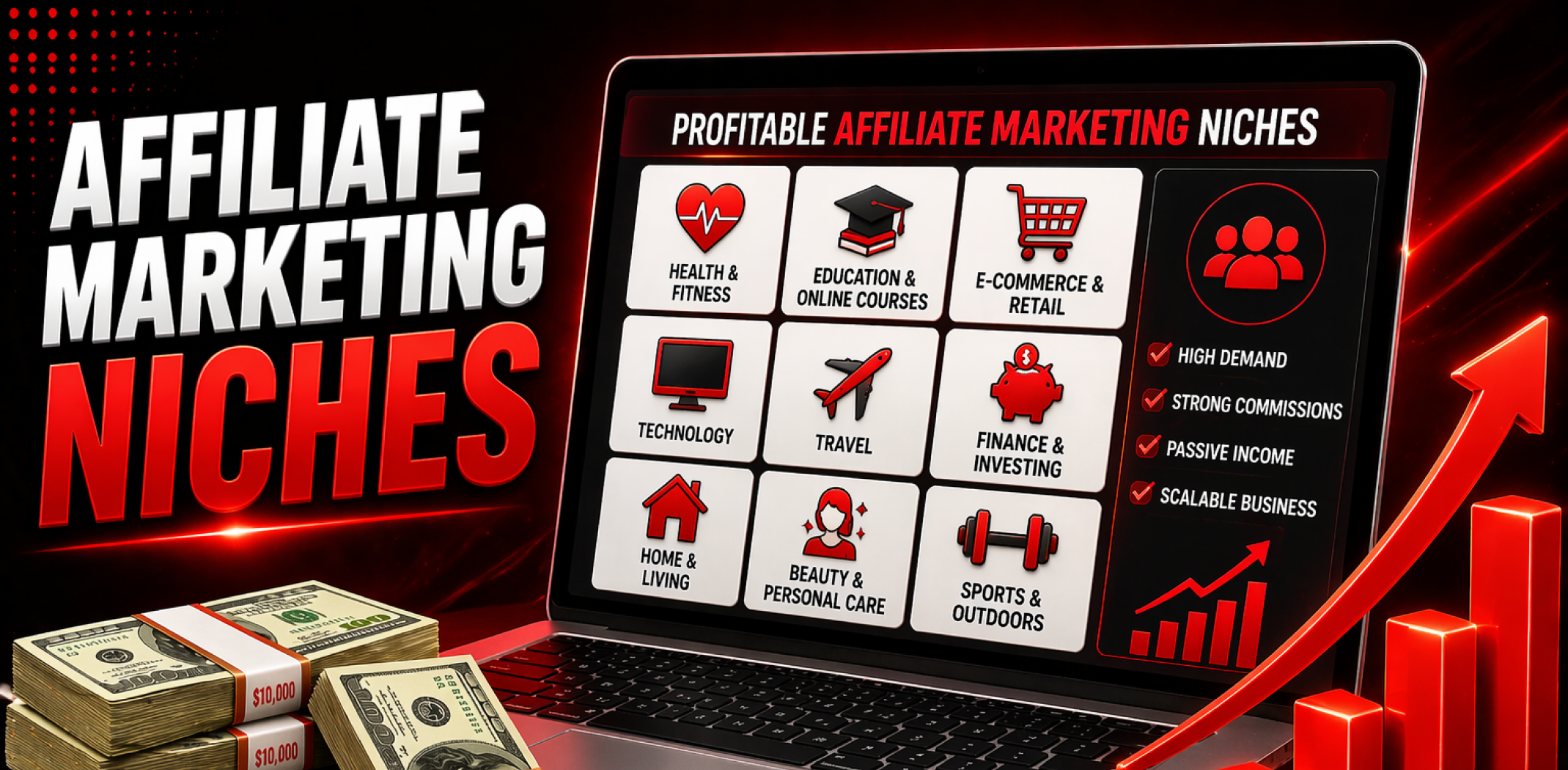 Featured image for the article about affiliate marketing niches.