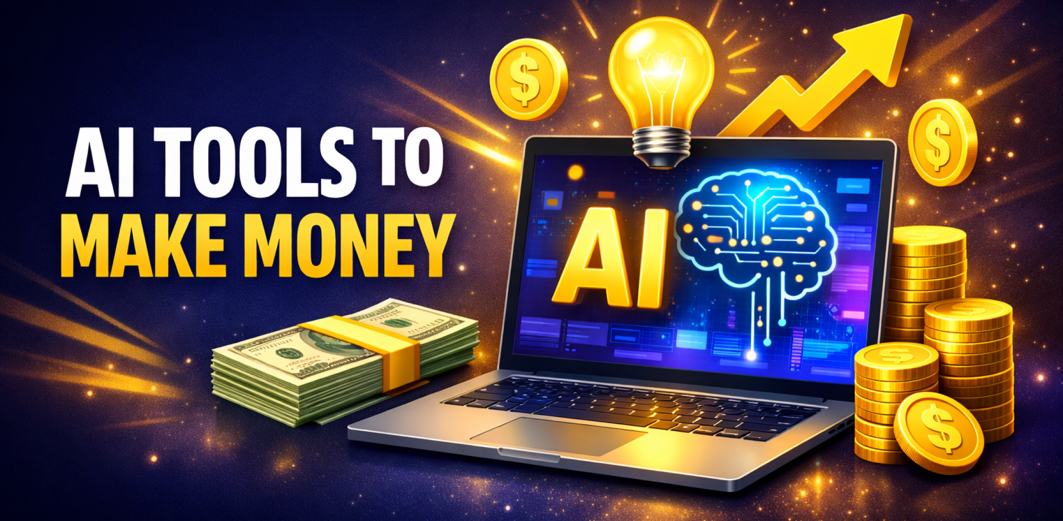 Featured image for the article about ai tools to make money.