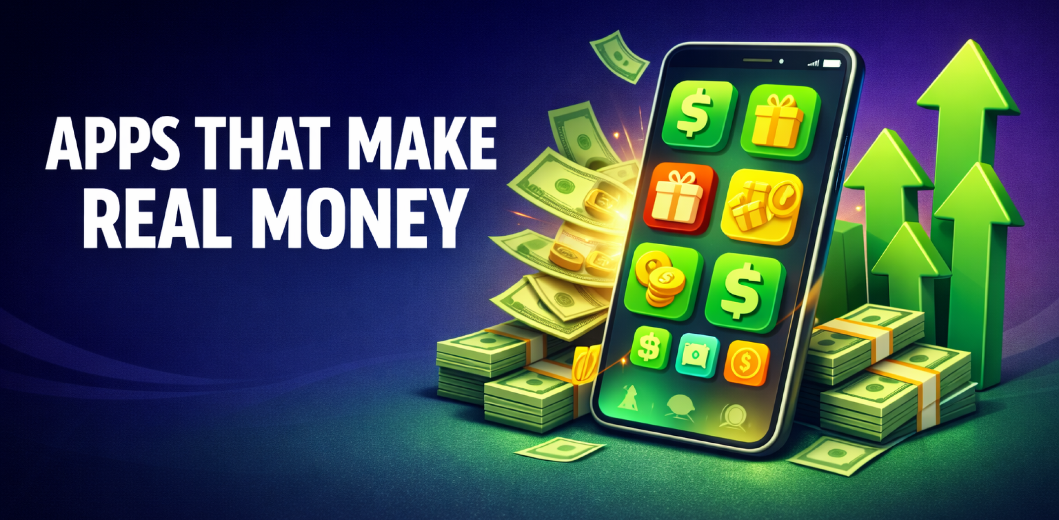 Featured image for the article with the best apps that make real money.