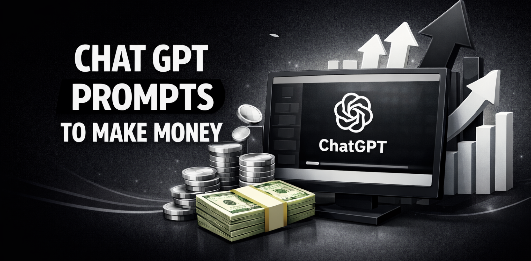 Featured image for the article with chat gpt prompts to make money.
