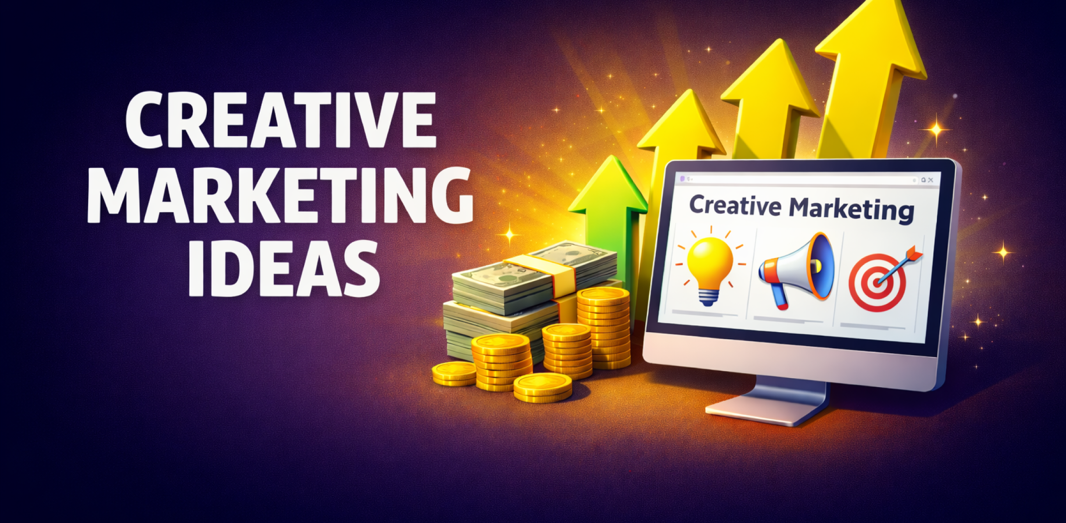 Featured image for the article with creative marketing ideas.