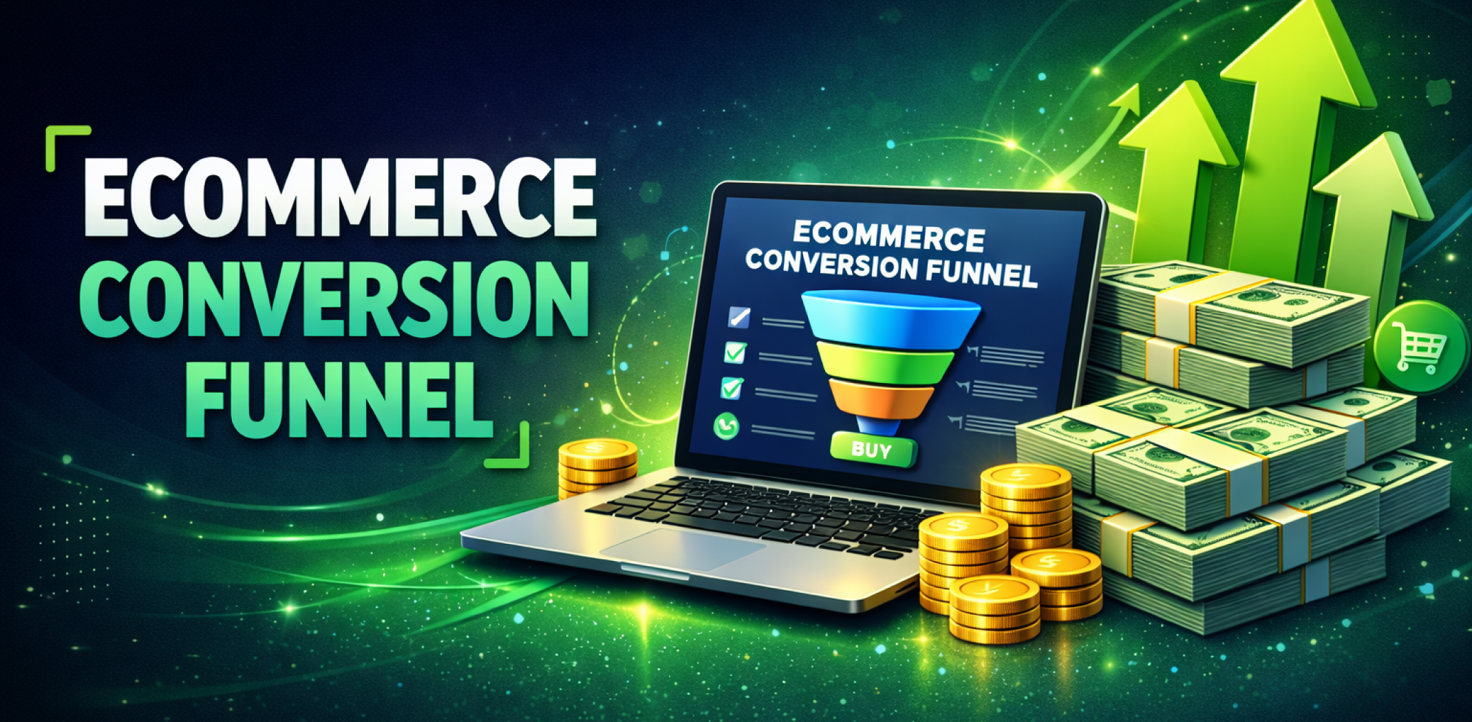Featured image for the article about ecommerce conversion funnel.