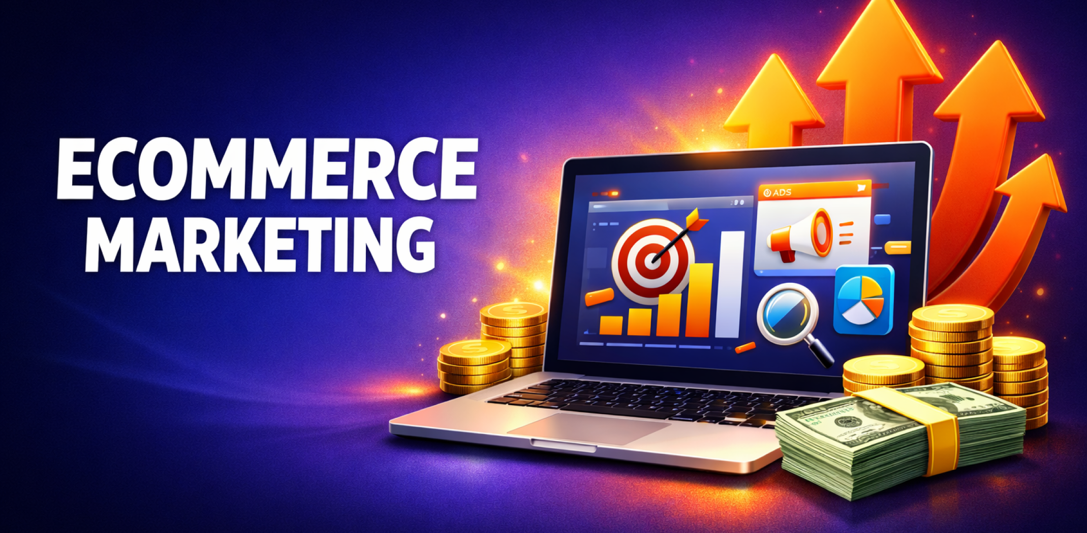 Featured image for the article about ecommerce marketing.