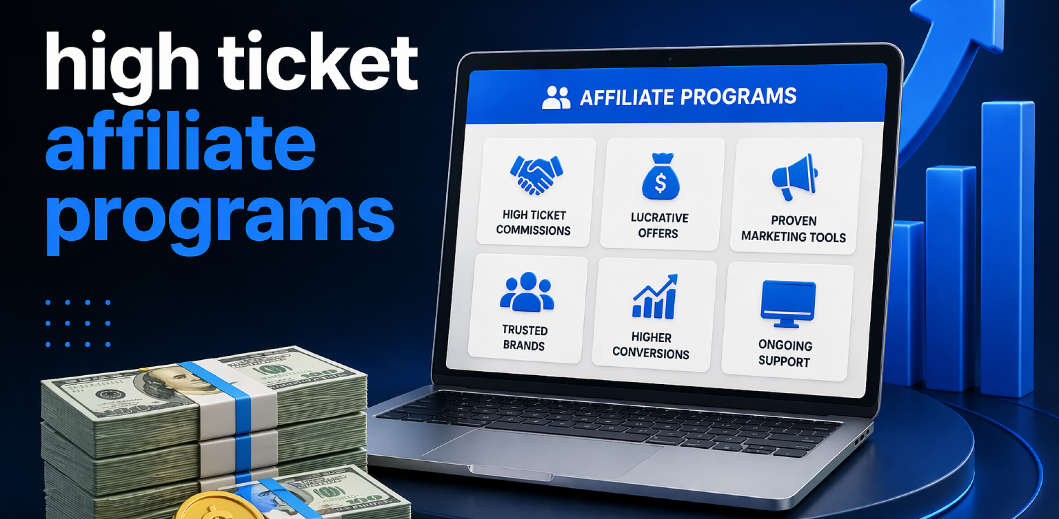 Featured image for the article about high ticket affiliate programs.