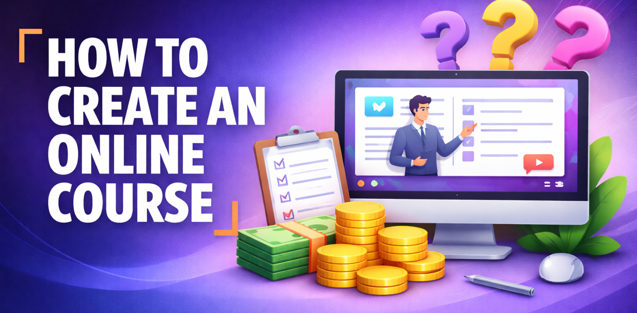 Featured image for the article about how to create an online course.