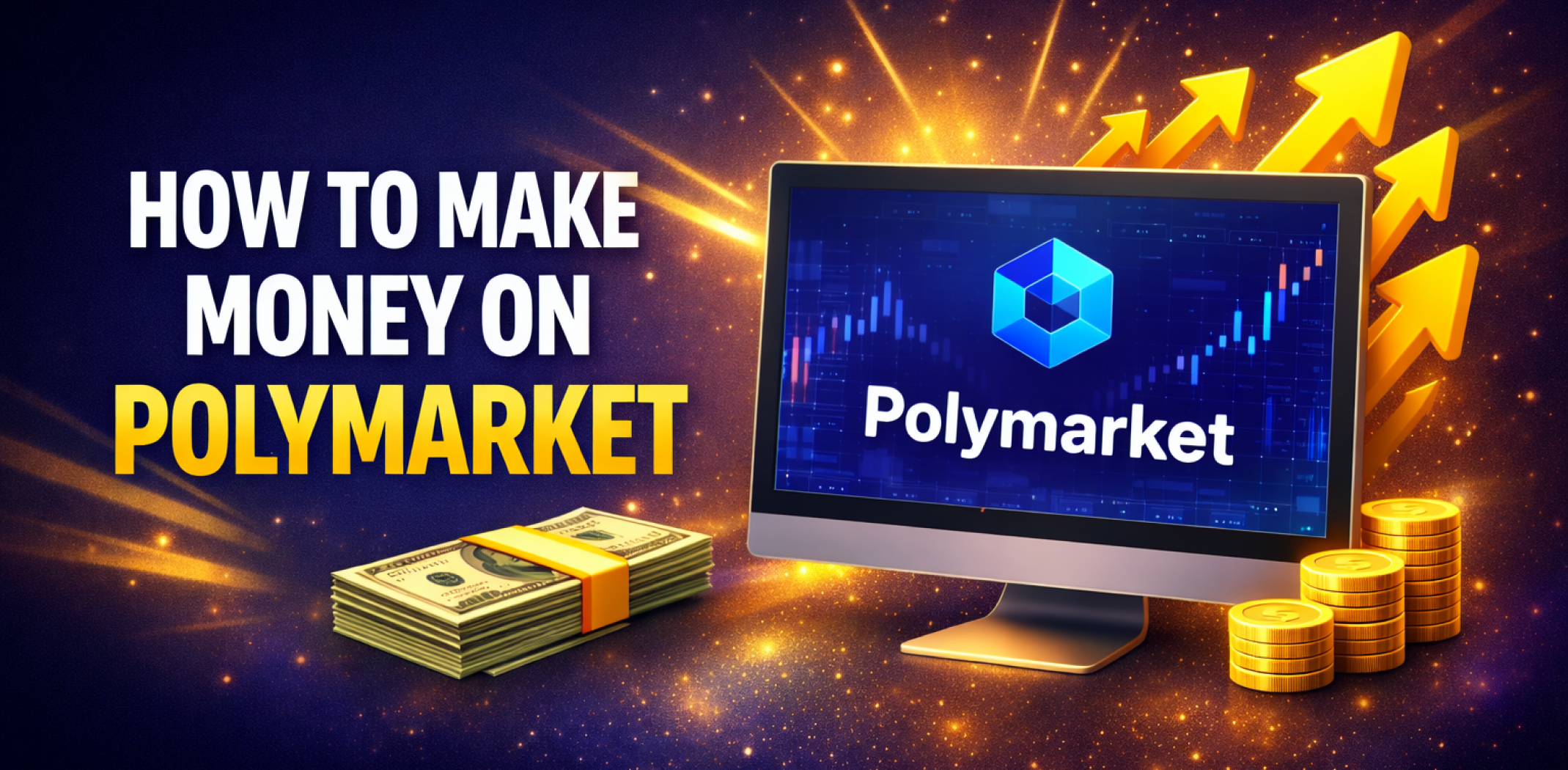 Featured image for the article about how to make money on polymarket.