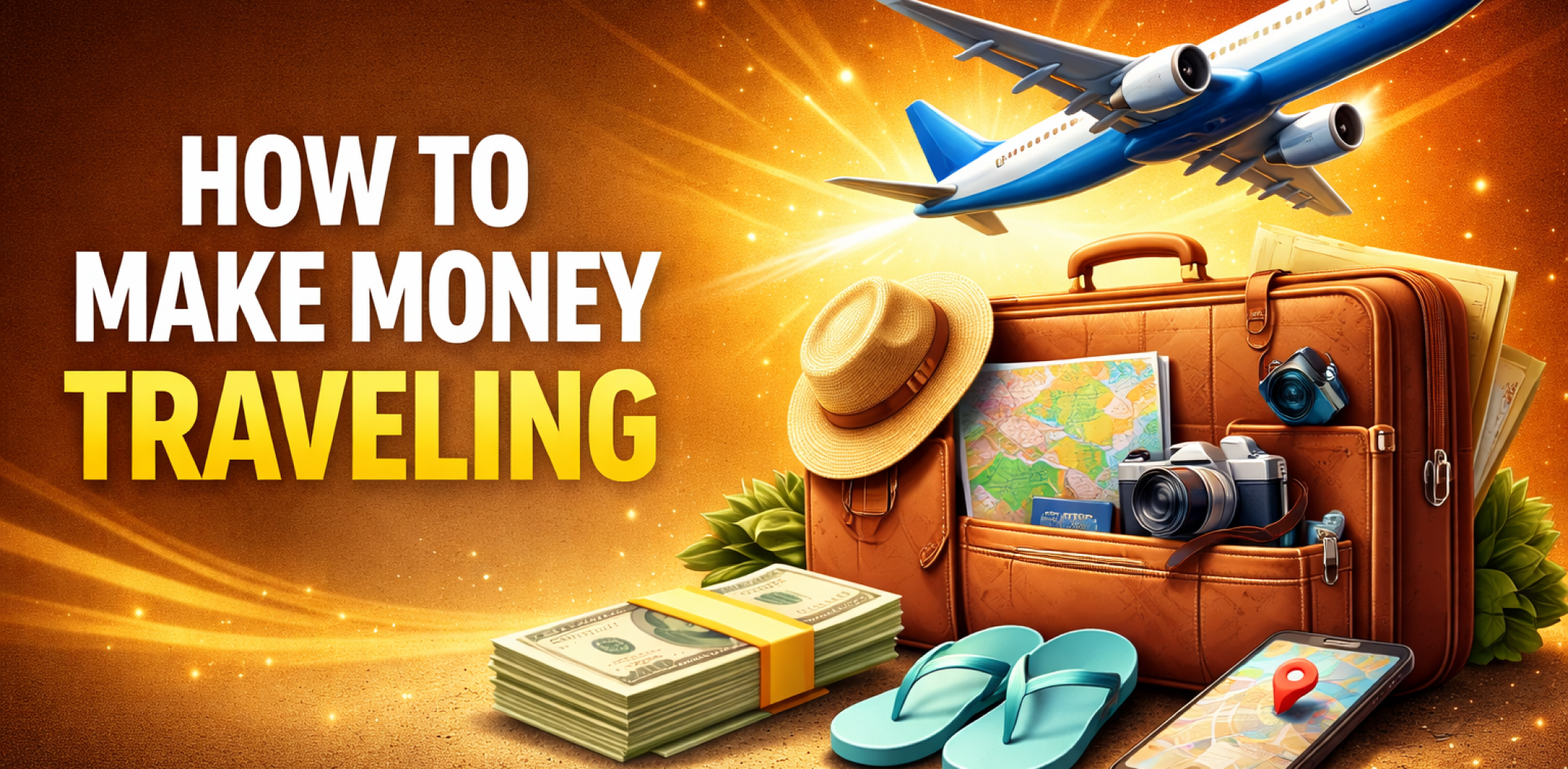 Featured image for the article about how to make money traveling.