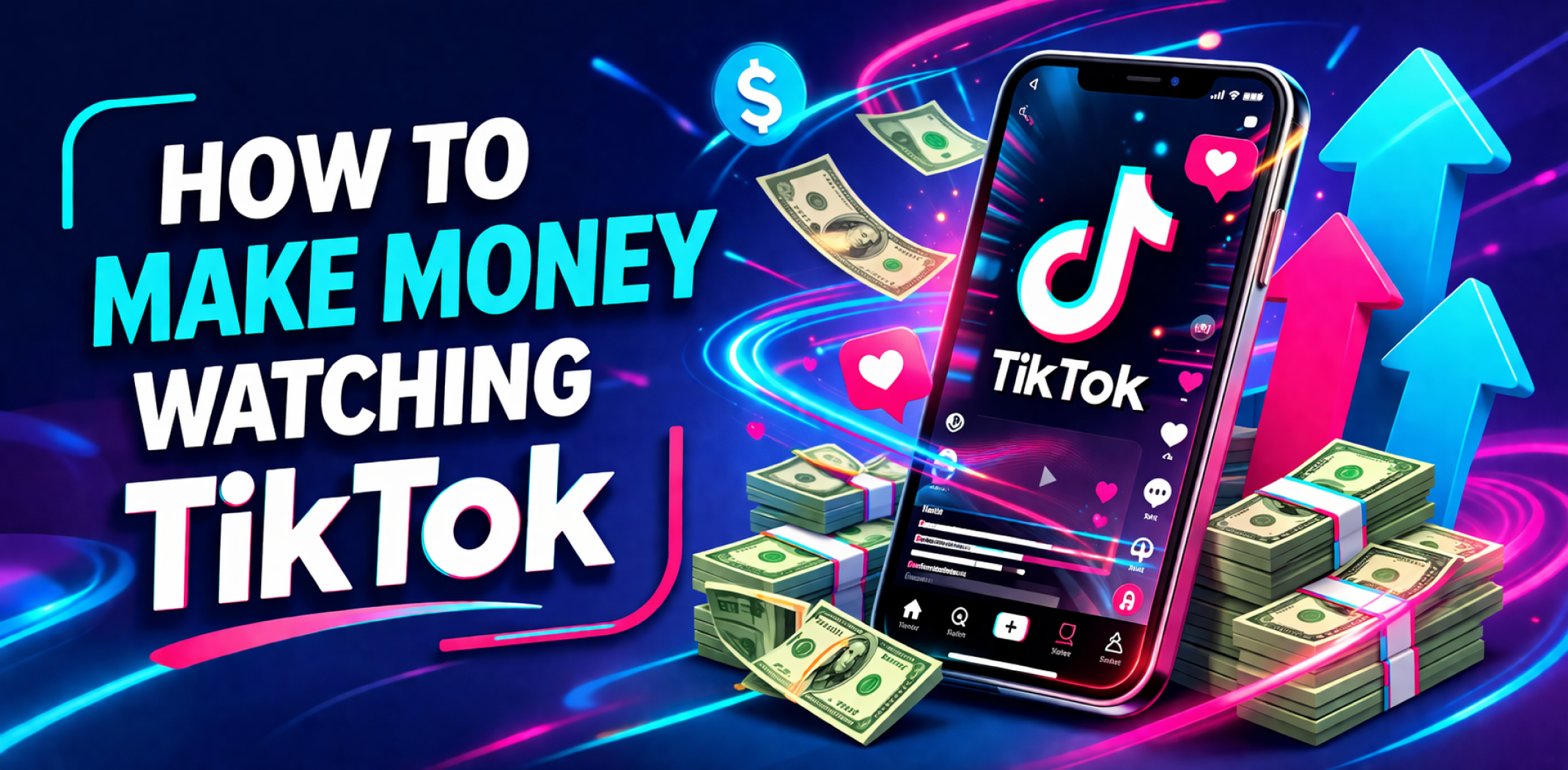 Featured image for the article about how to make money watching tiktok.