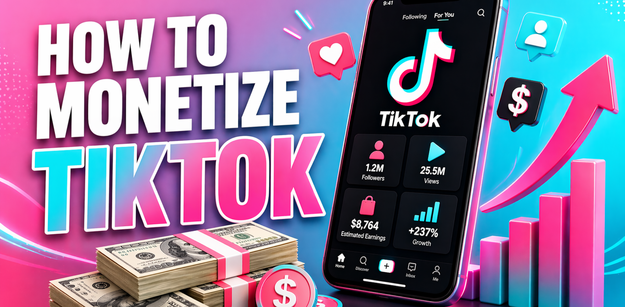 Featured image for the article about how to monetize tiktok.