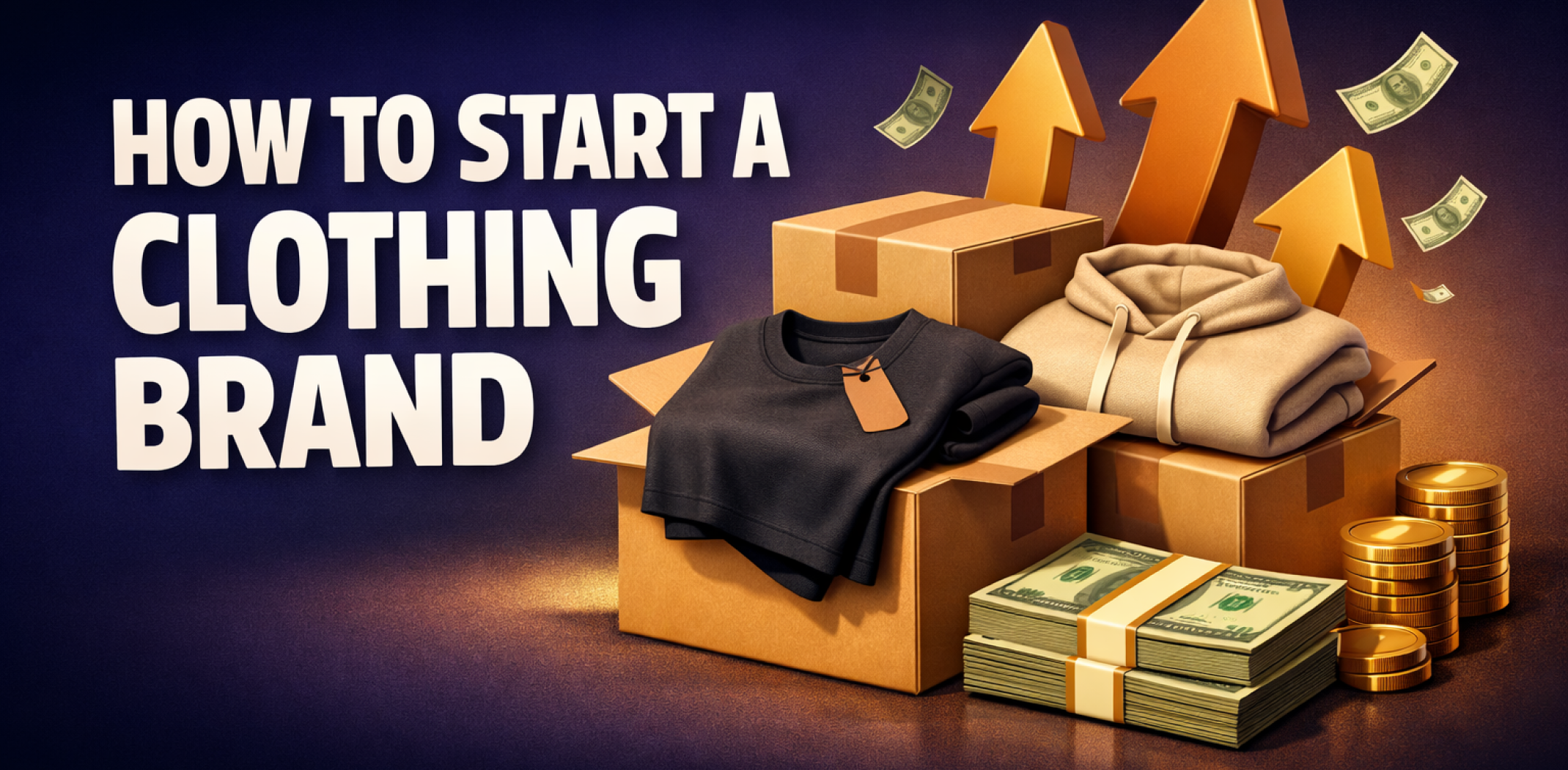 Featured image for the article about how to start a clothing brand.