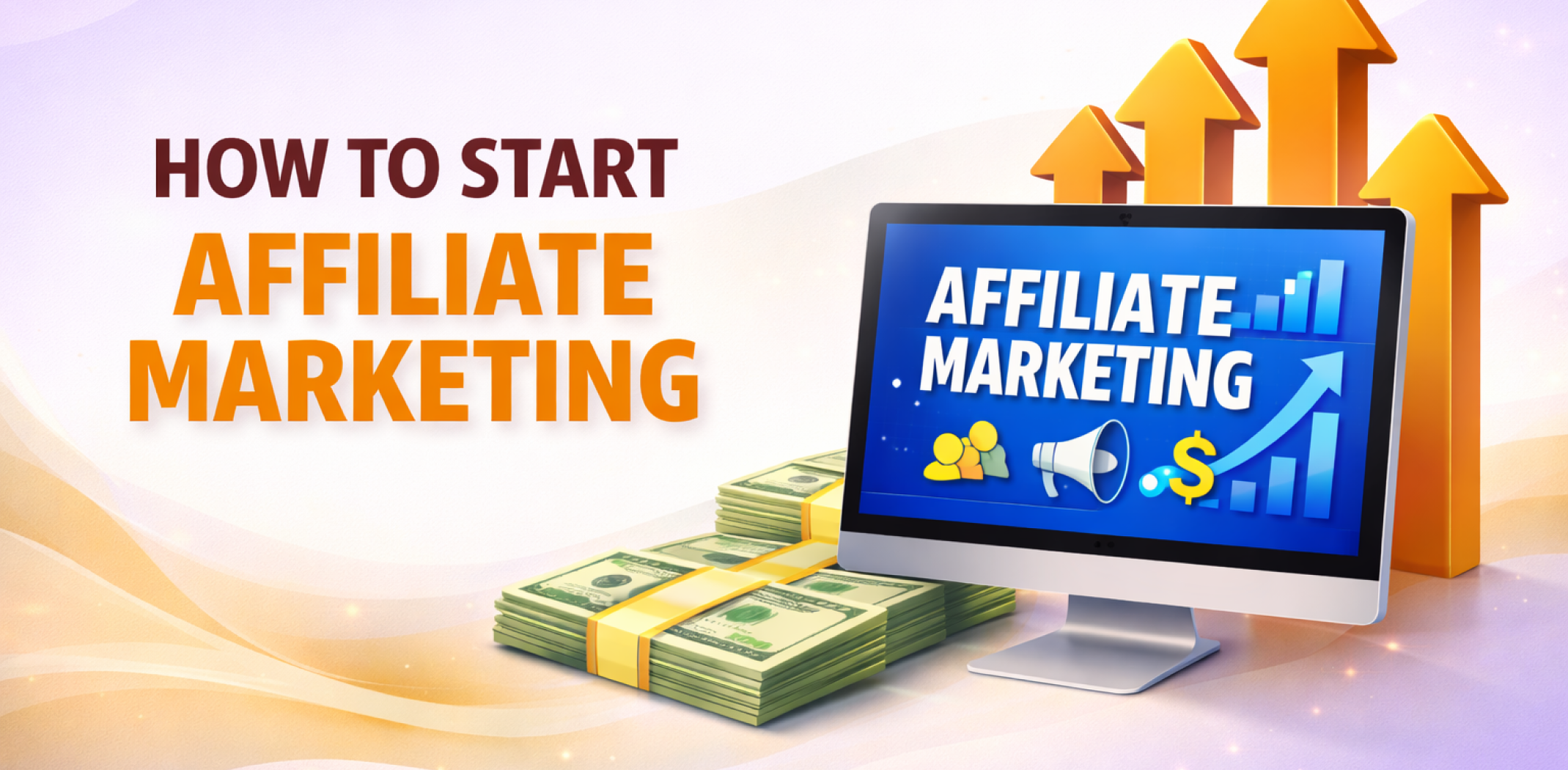 Featured image for the article about how to start affiliate marketing.