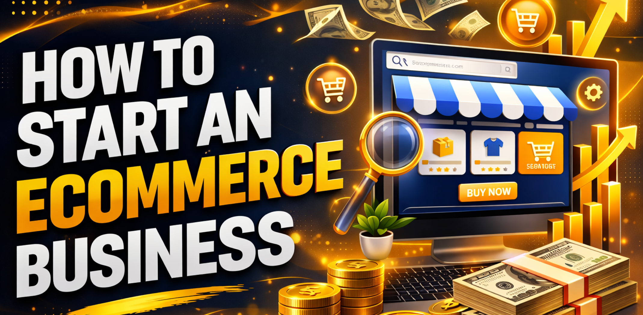 Featured image for the article about how to start an ecommerce business.