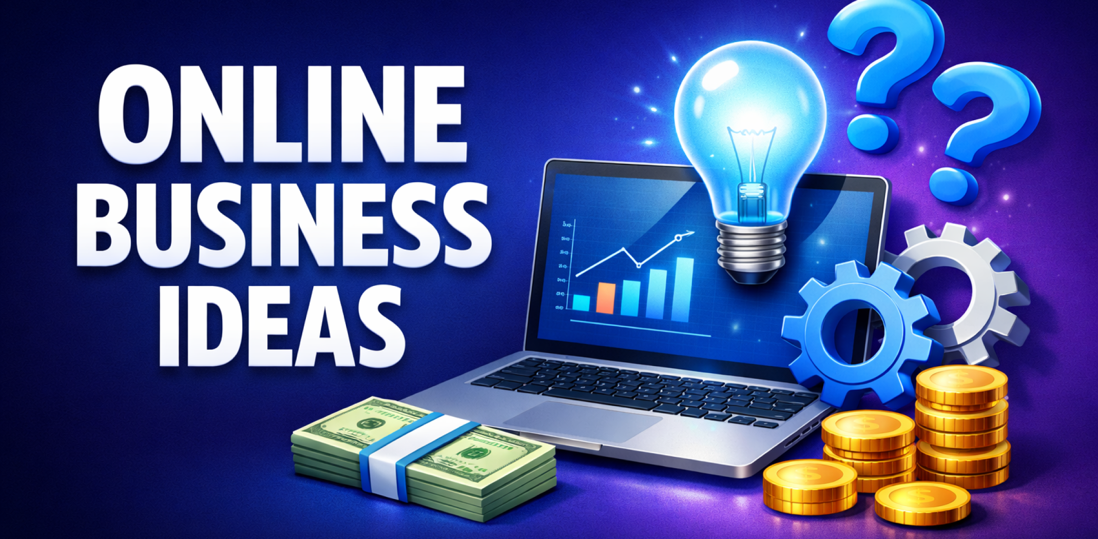 Featured image for the article about online business ideas.