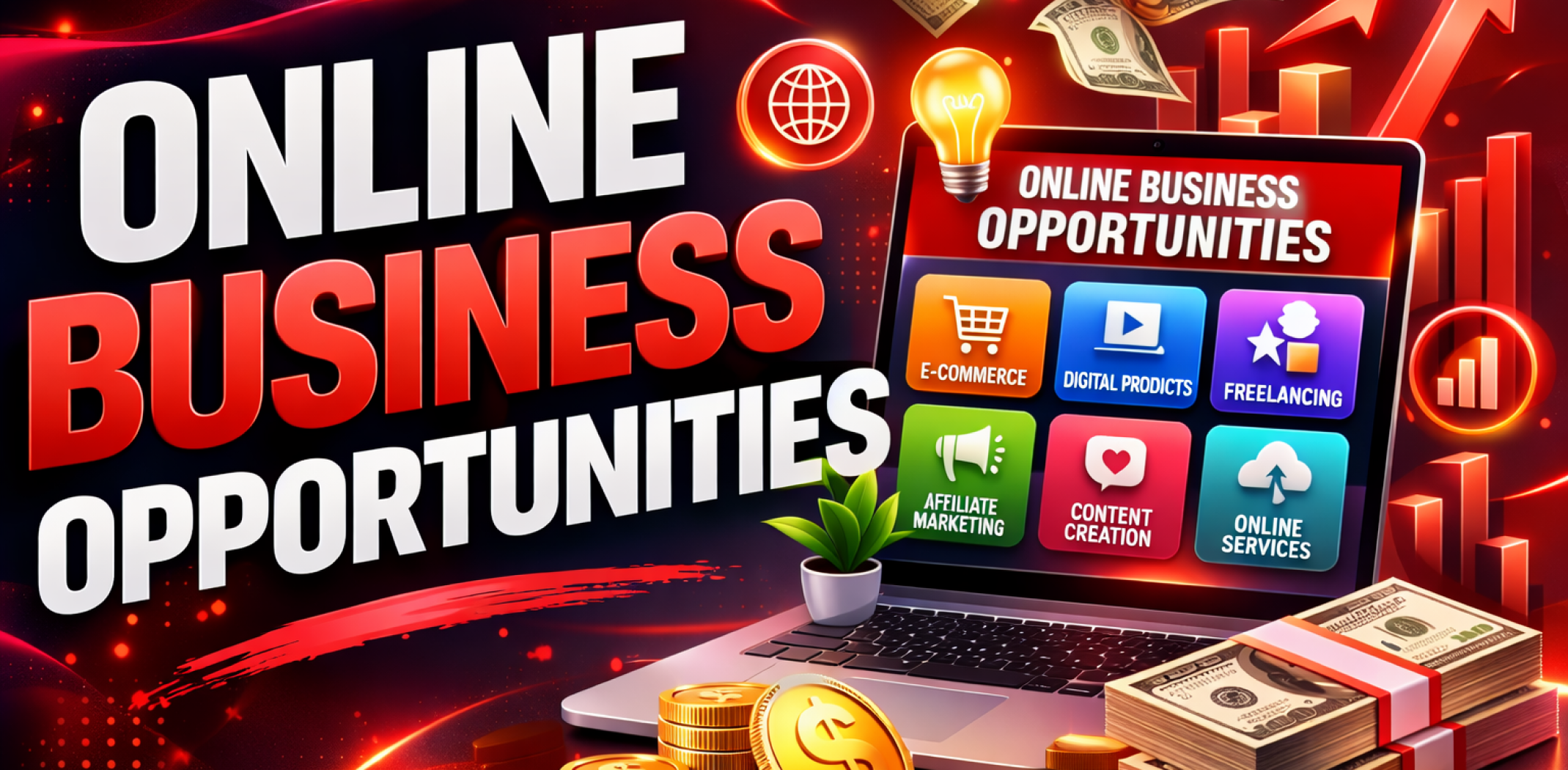 Featured image for the article about online business opportunities.