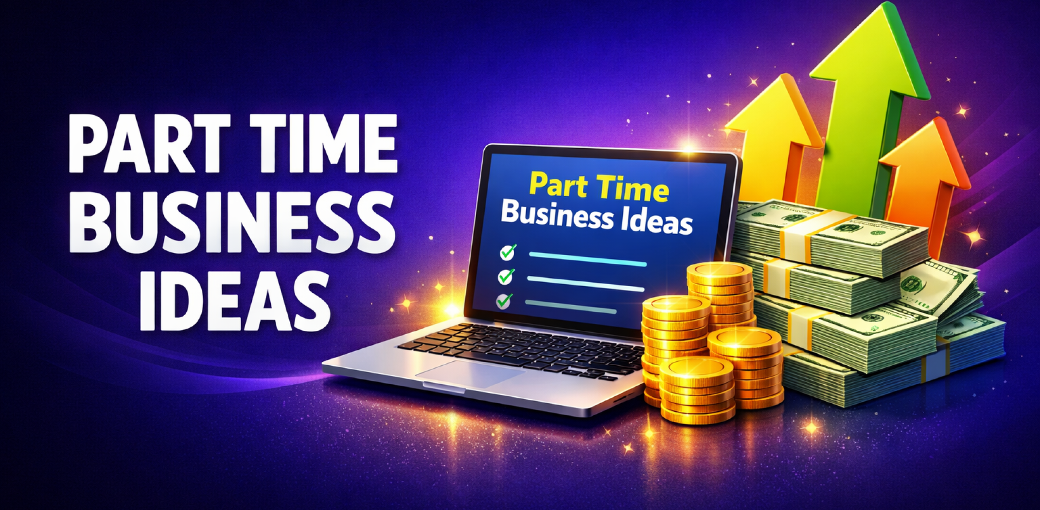 Featured image for the article about part time business ideas.