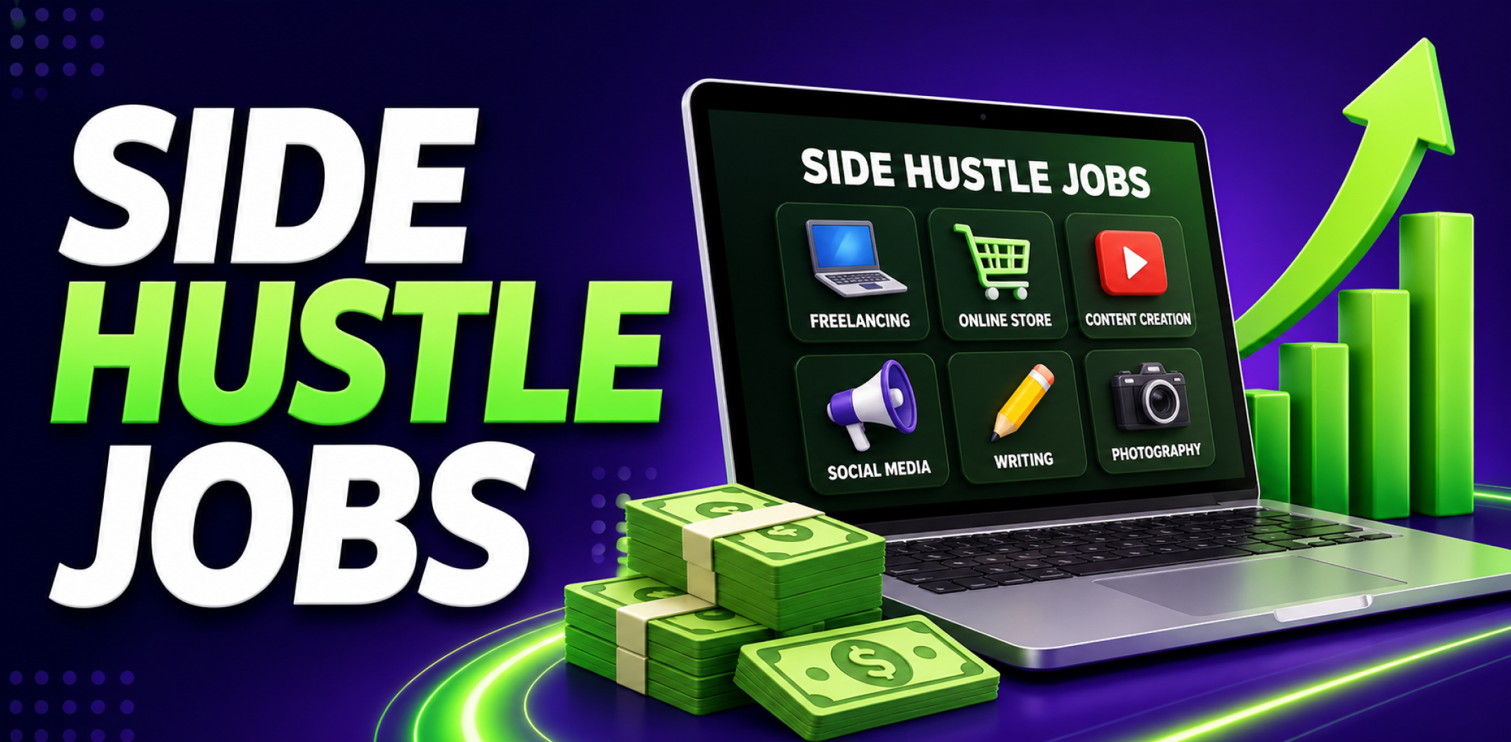 Featured image for the article about side hustle jobs.