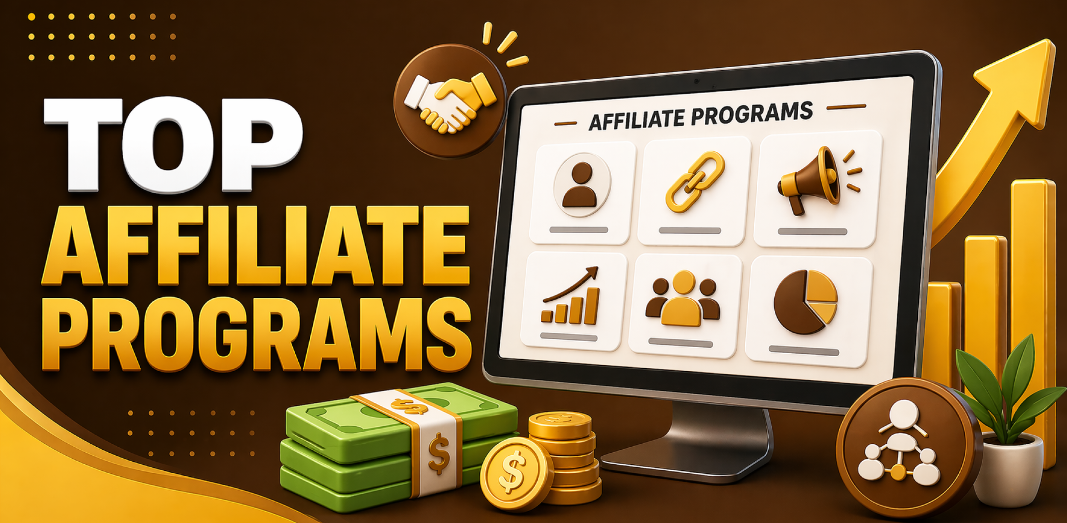 Featured image for the article about top affiliate programs.