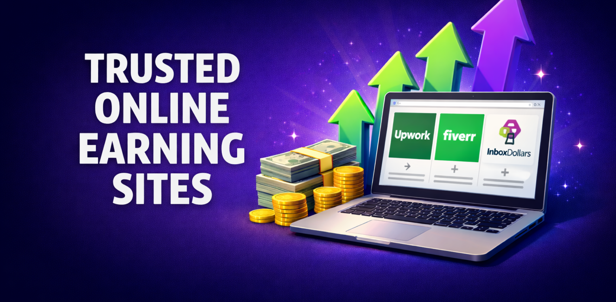 Featured image for the article with trusted online earning sites.