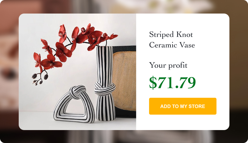 Striped Knot Ceramic Vase