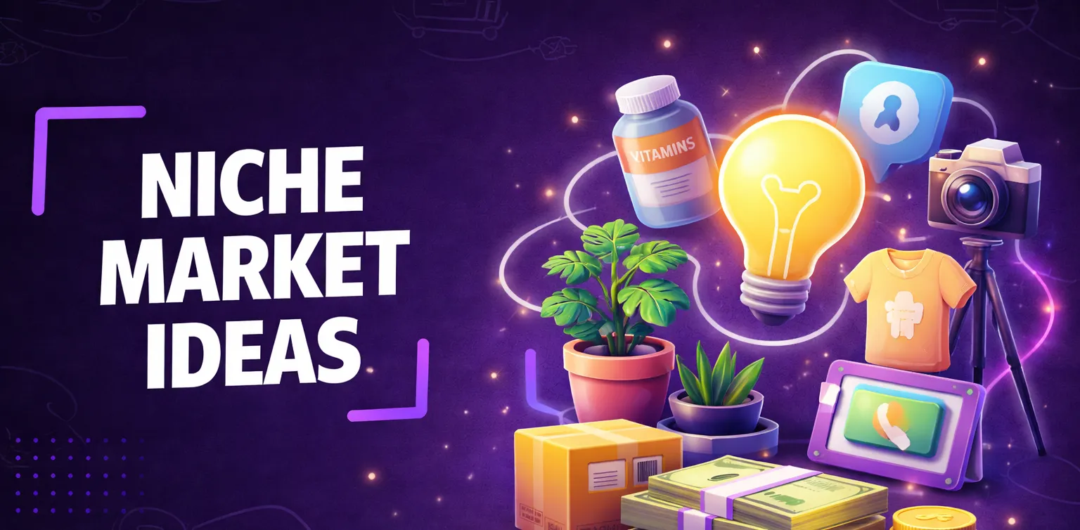 Main and featured image for an article on niche market ideas