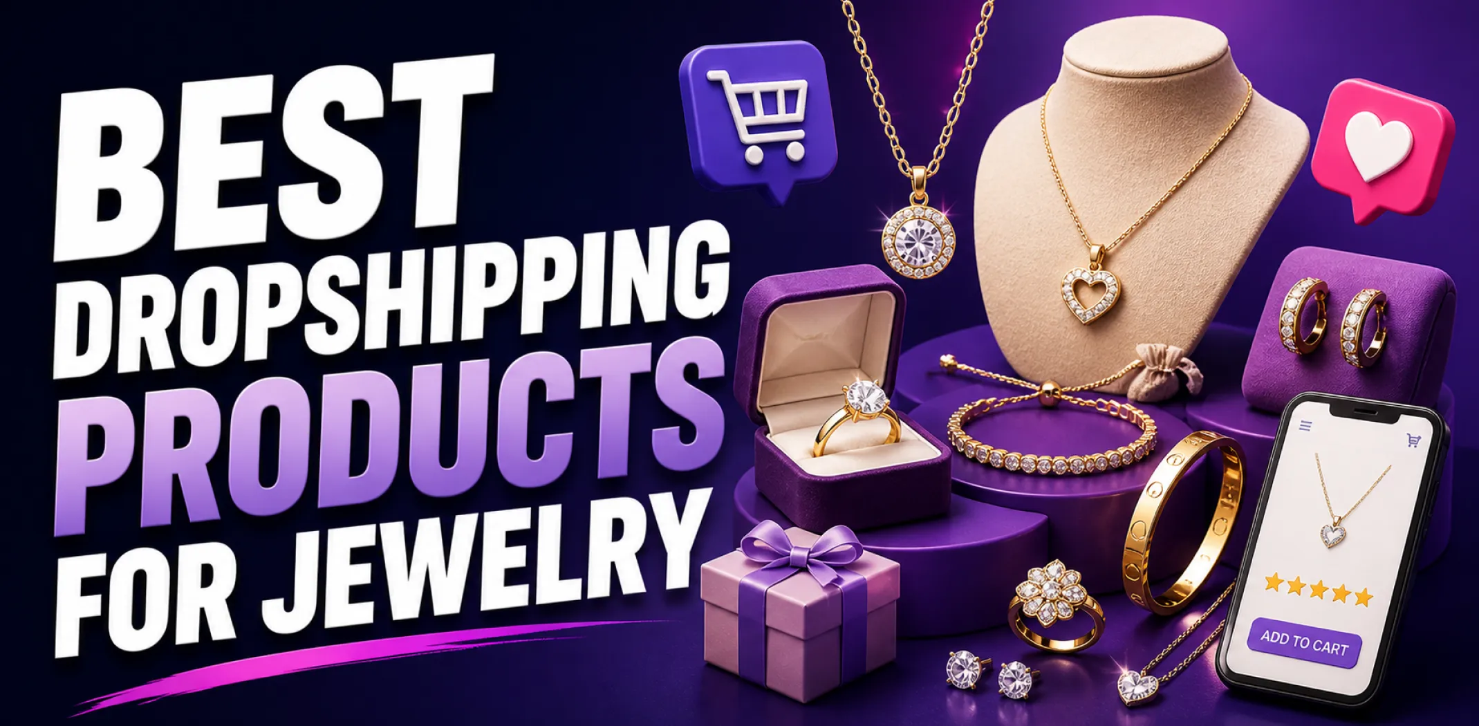 Featured image for an article about the best dropshipping products for jewelry