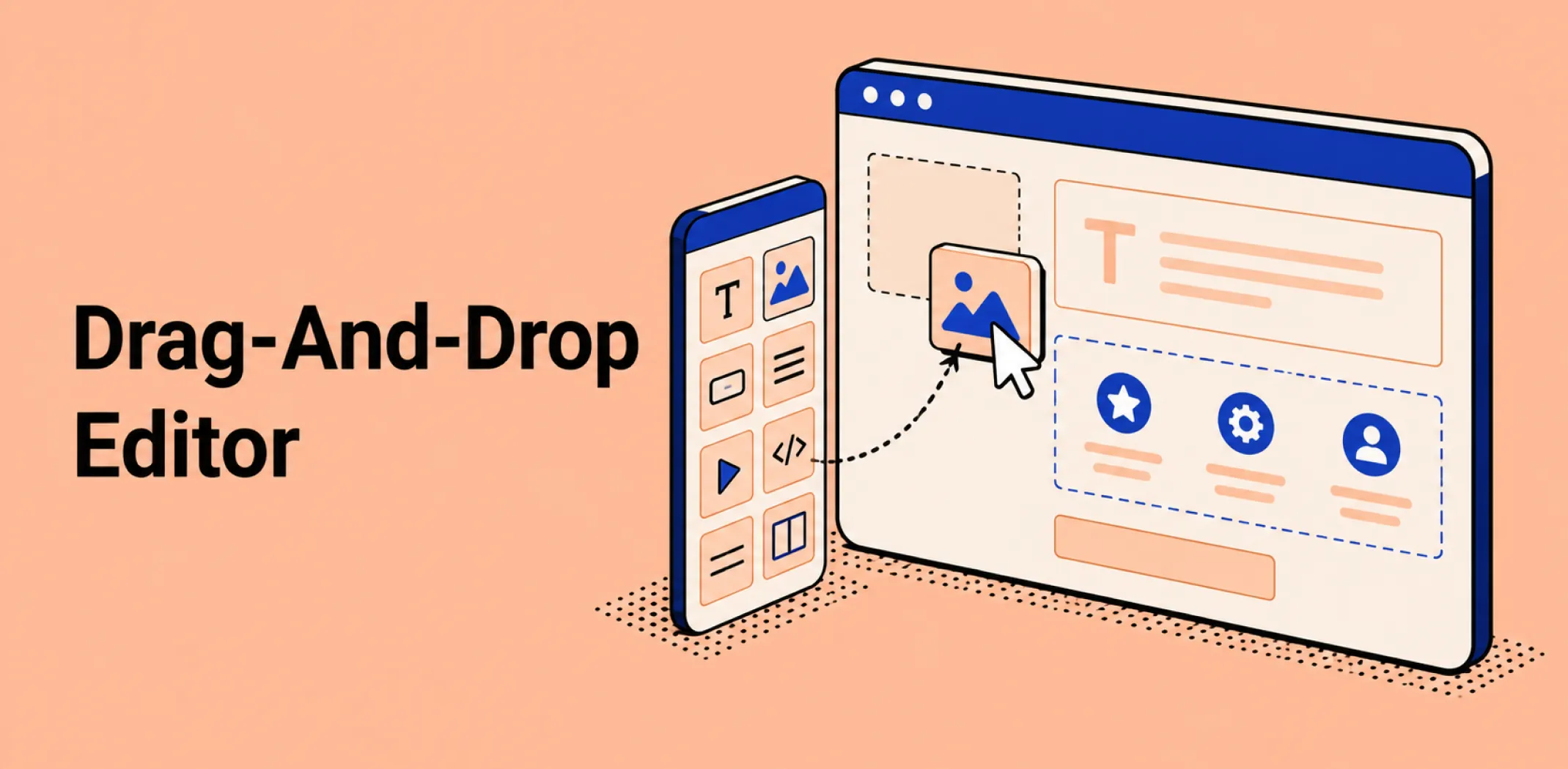 Featured image for an article about a drag-and-drop editor