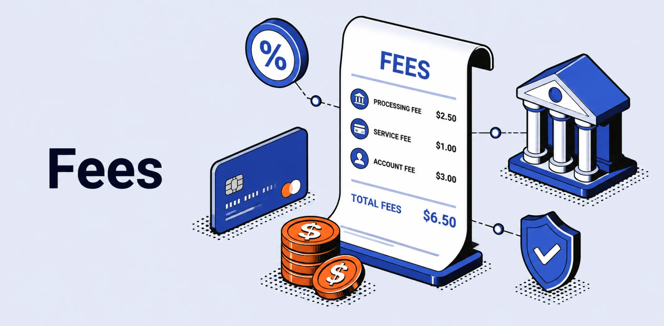 Featured image for an article about fees