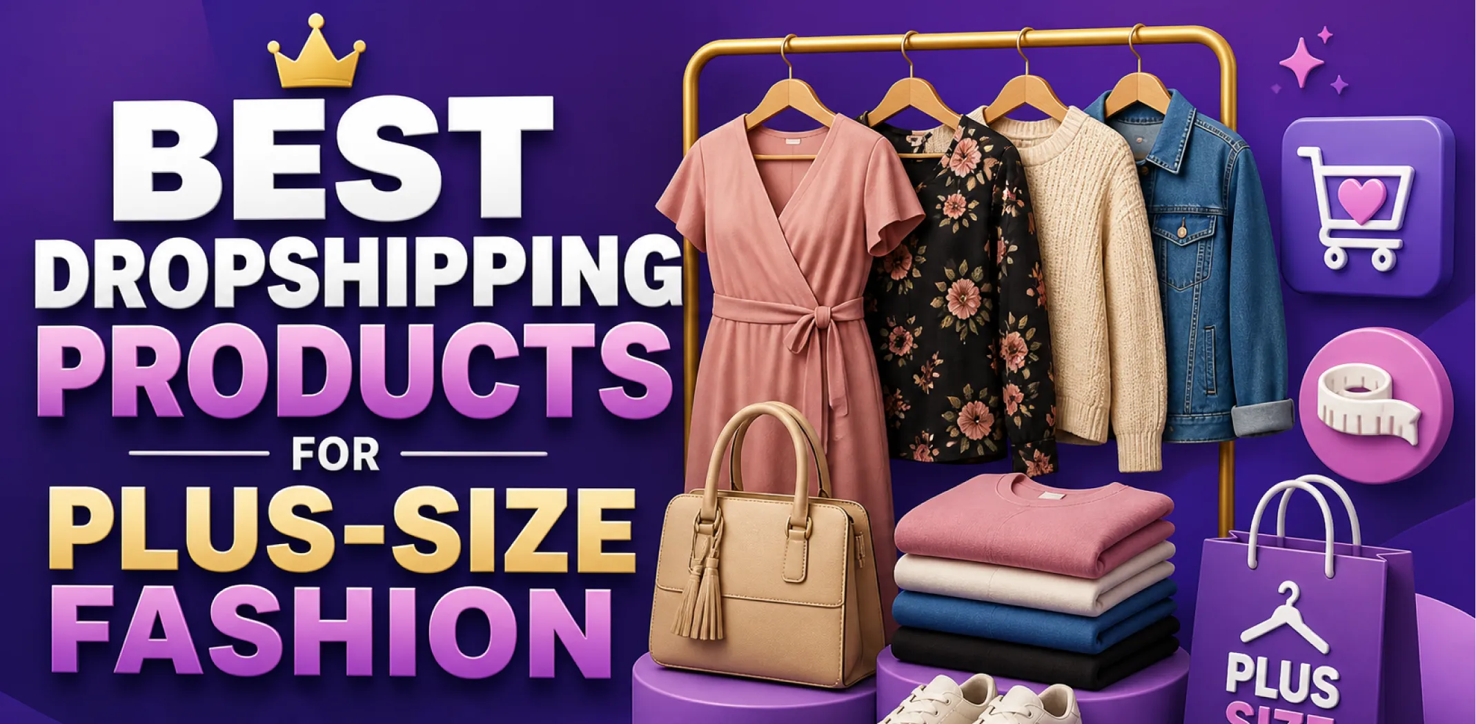 Featured image for an article about the best dropshipping products for plus-size fashion