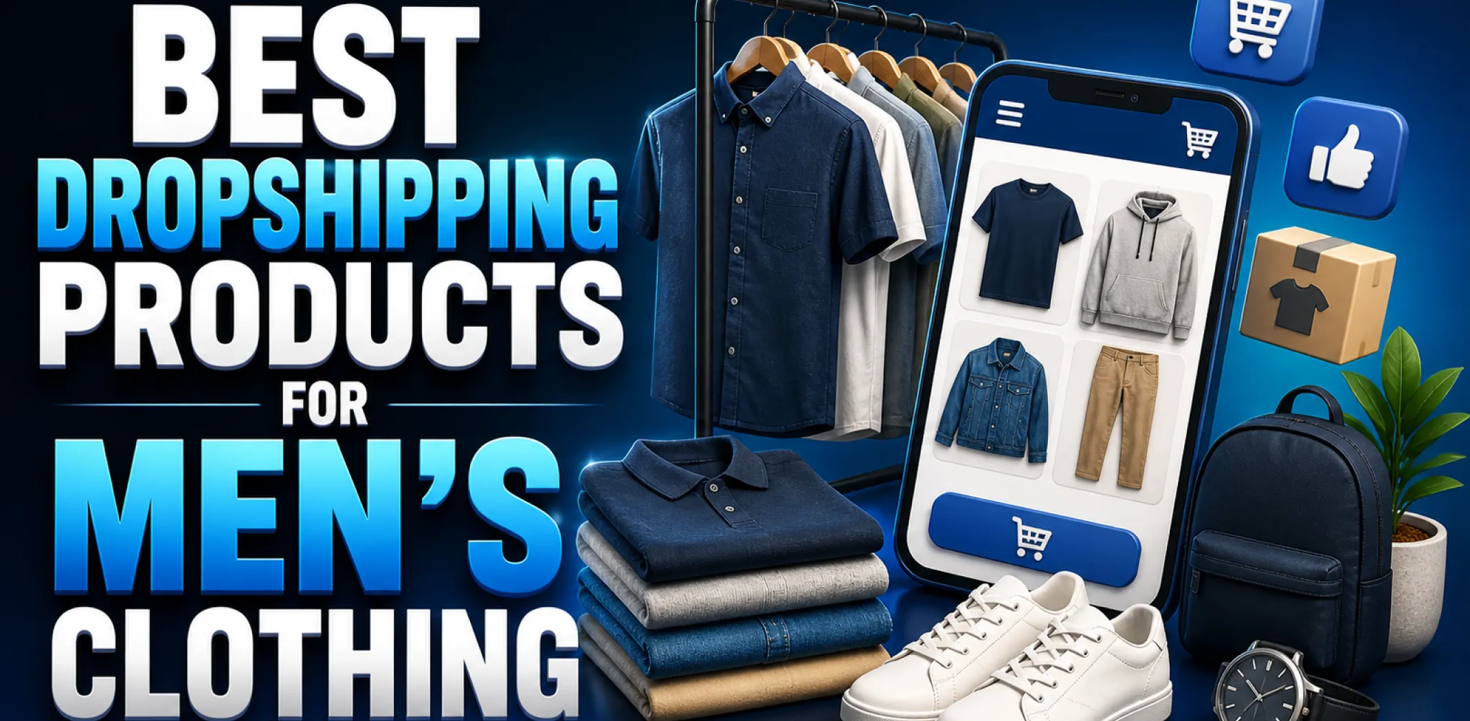 Featured image for an article about the best dropshipping products for men's clothing