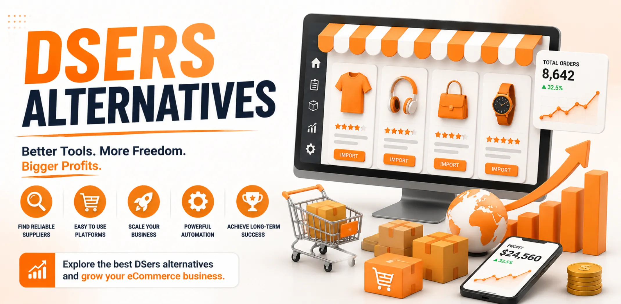 Featured image for an article about the DSers alternatives