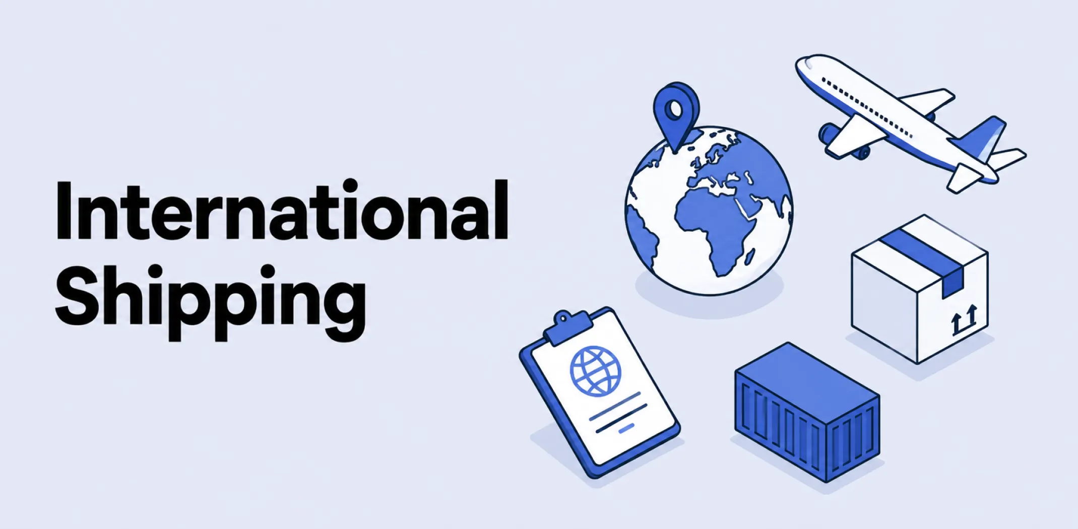 Featured image for an article about international shipping