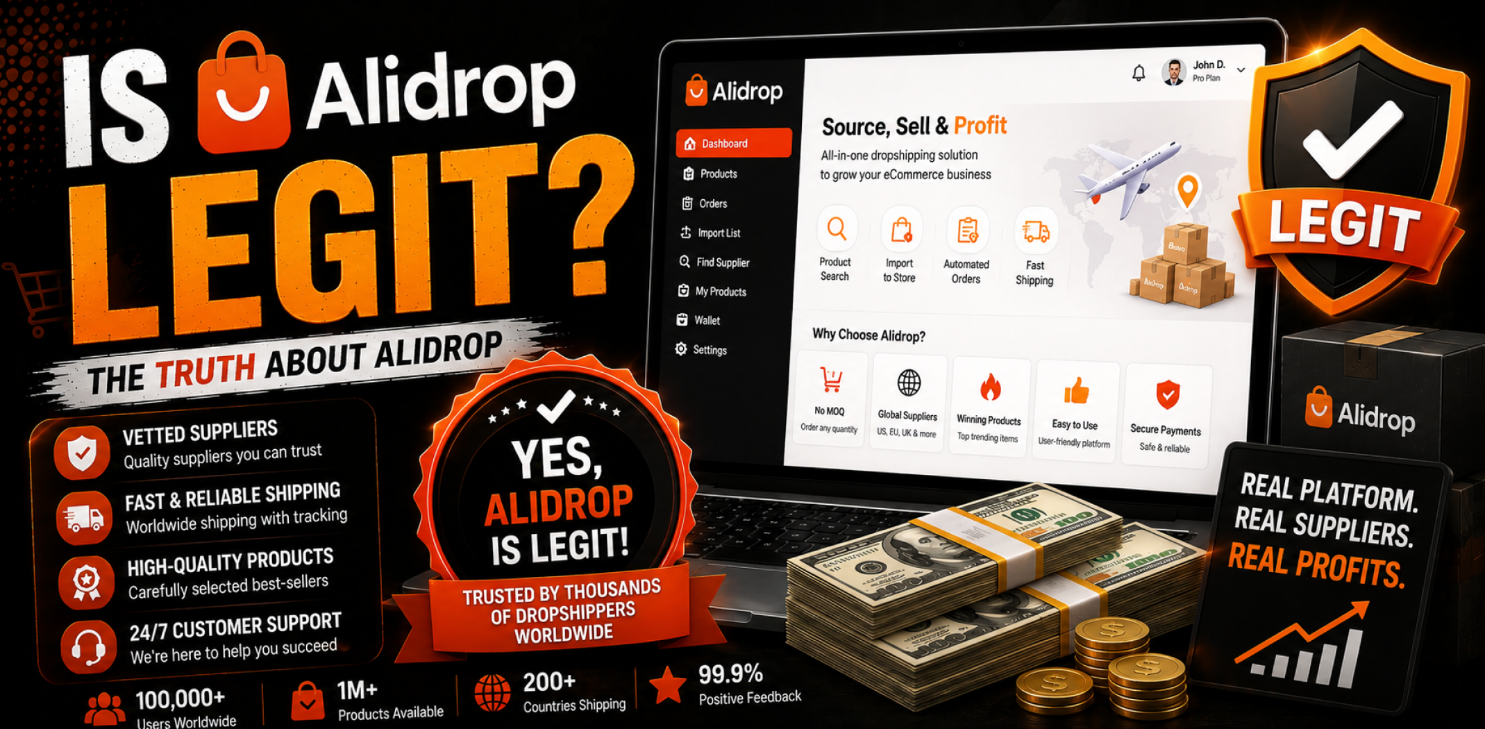 Featured image for an article about Is Alidrop legit.
