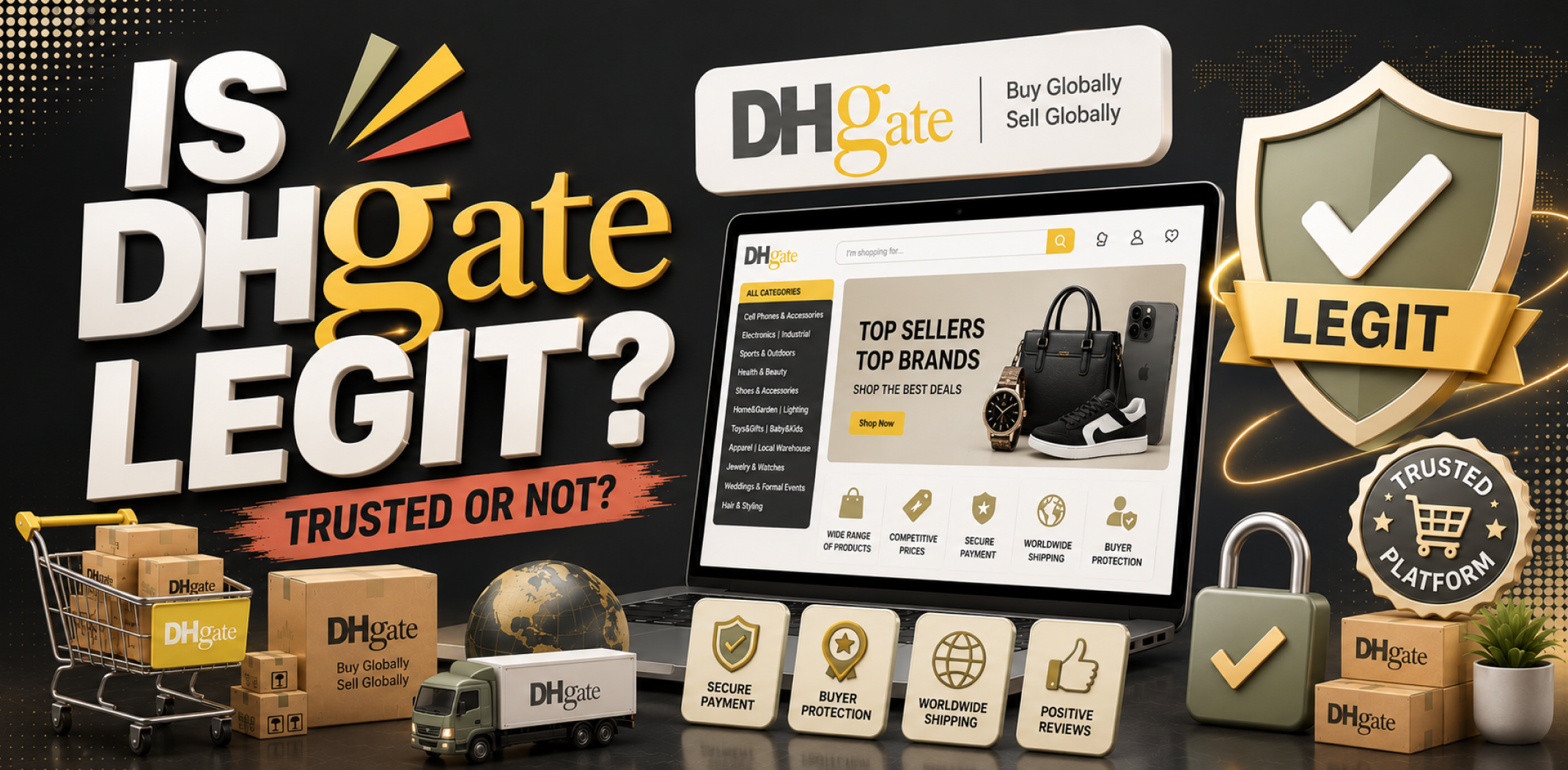 Featured image for an article about Is DHgate legit.