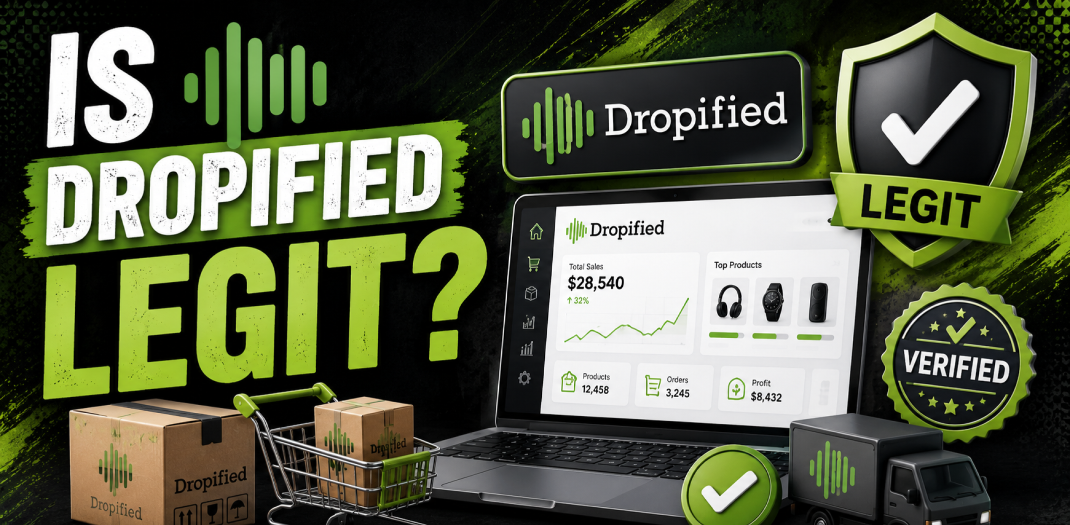 Featured image for an article about Is Dropified legit.
