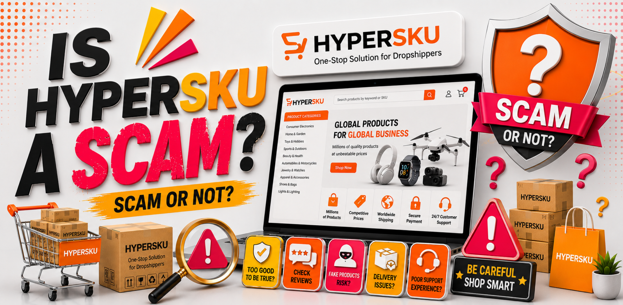 Featured image for an article about Is HyperSKU a scam.