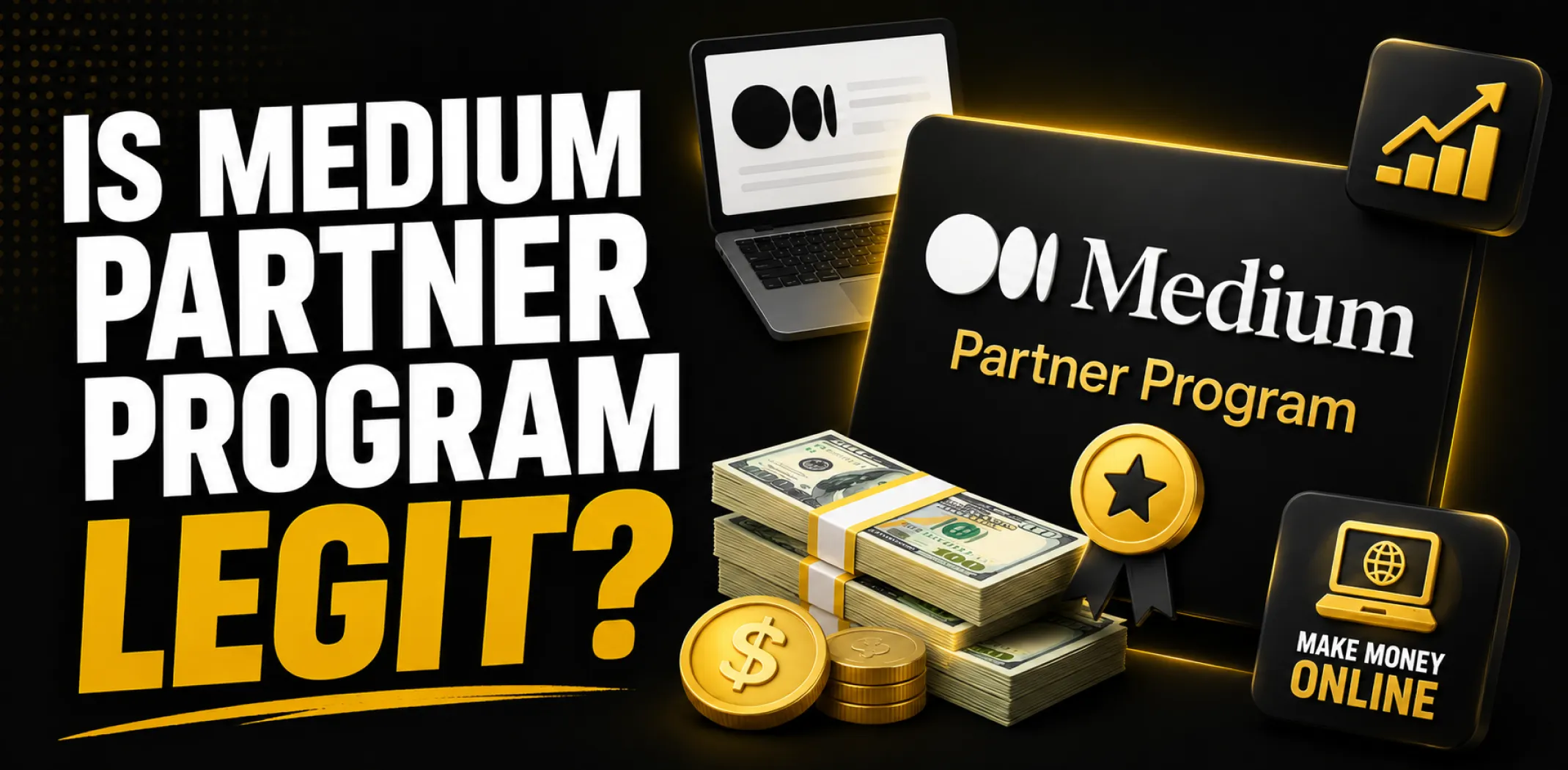 Featured image for an article answering the question "Is Medium Partner Program legit?"