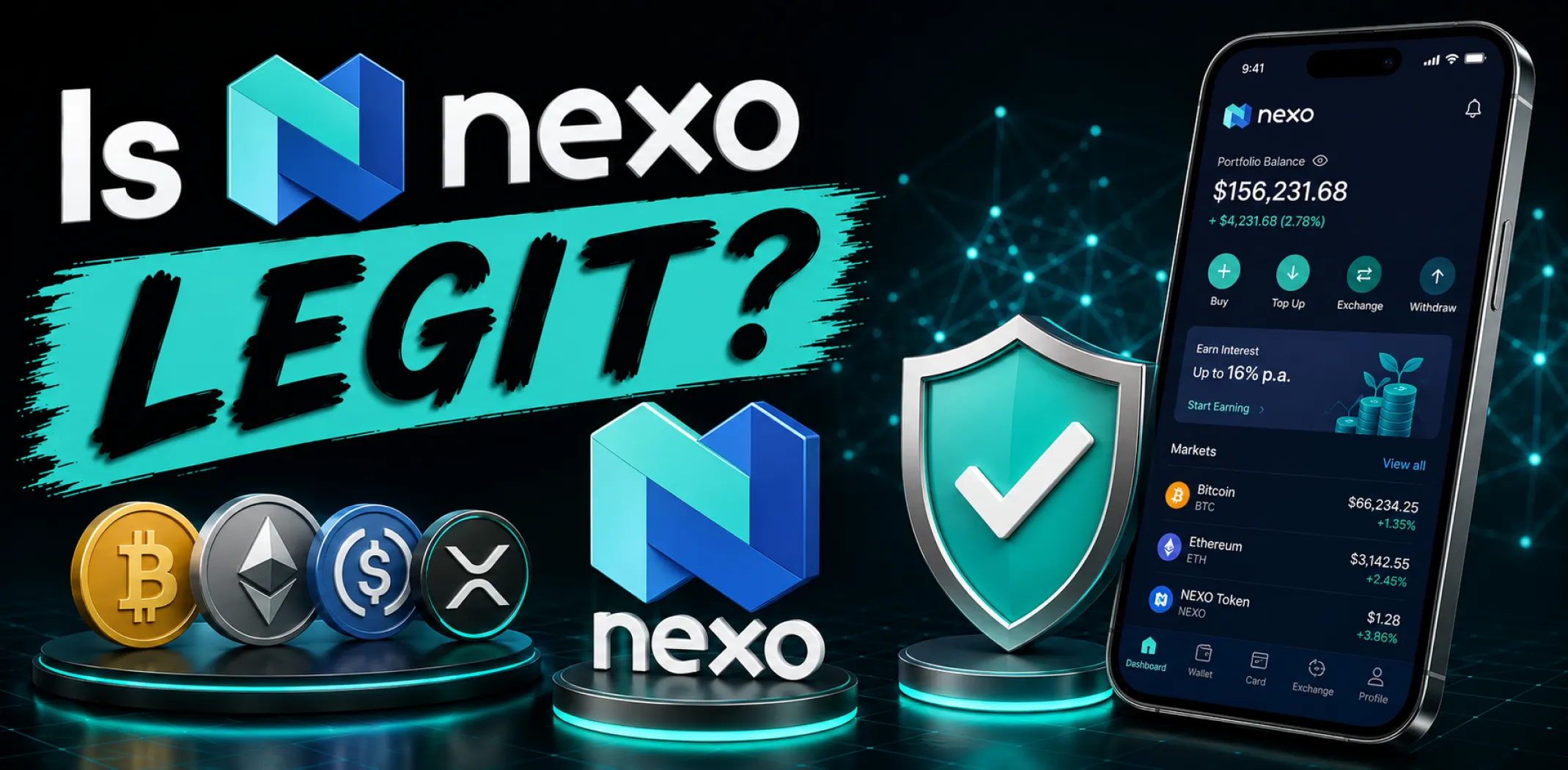 Featured image for an article answering the question "Is Nexo legit?"