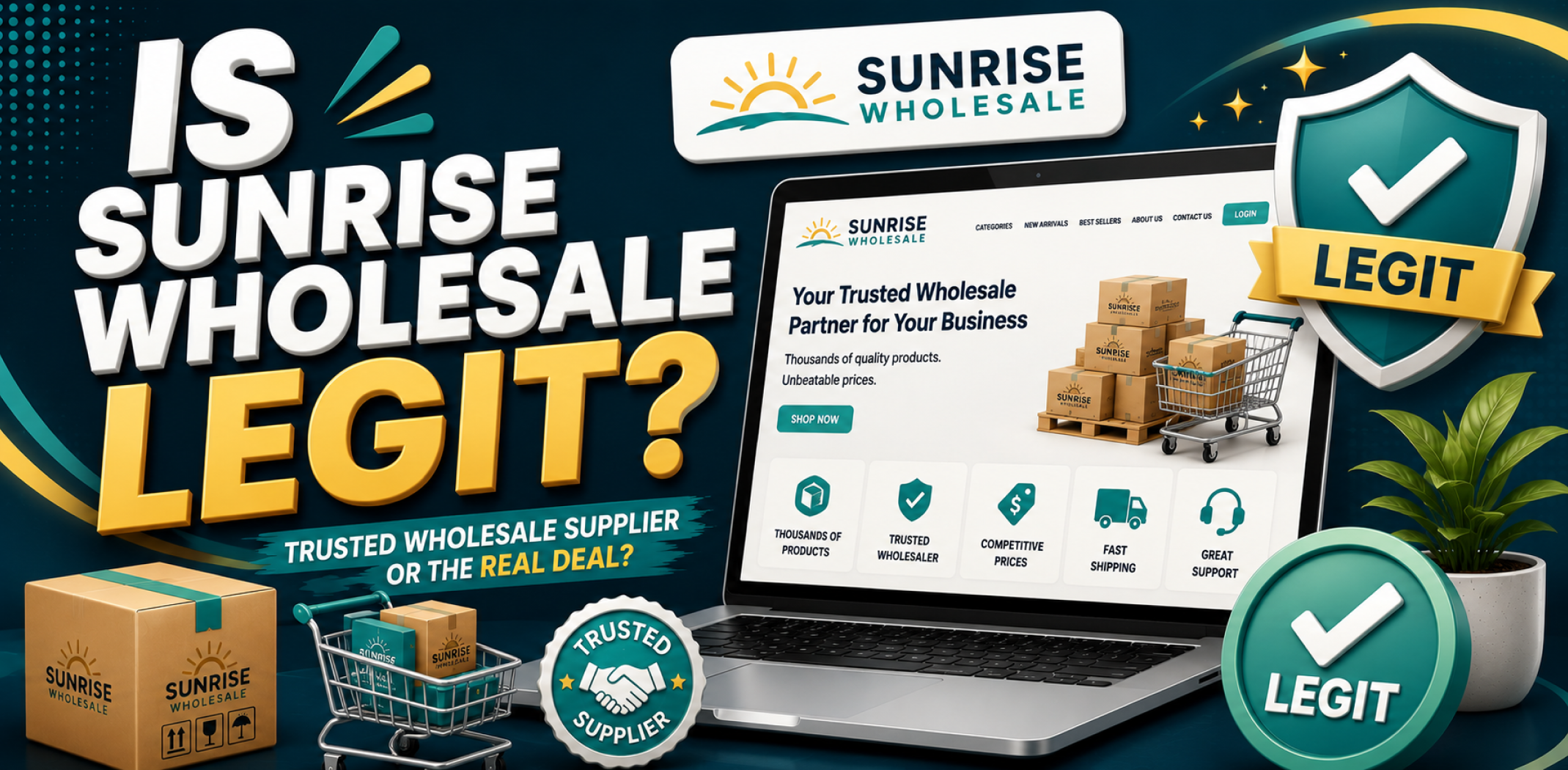 Featured image for an article about Is Sunrise Wholesale legit.