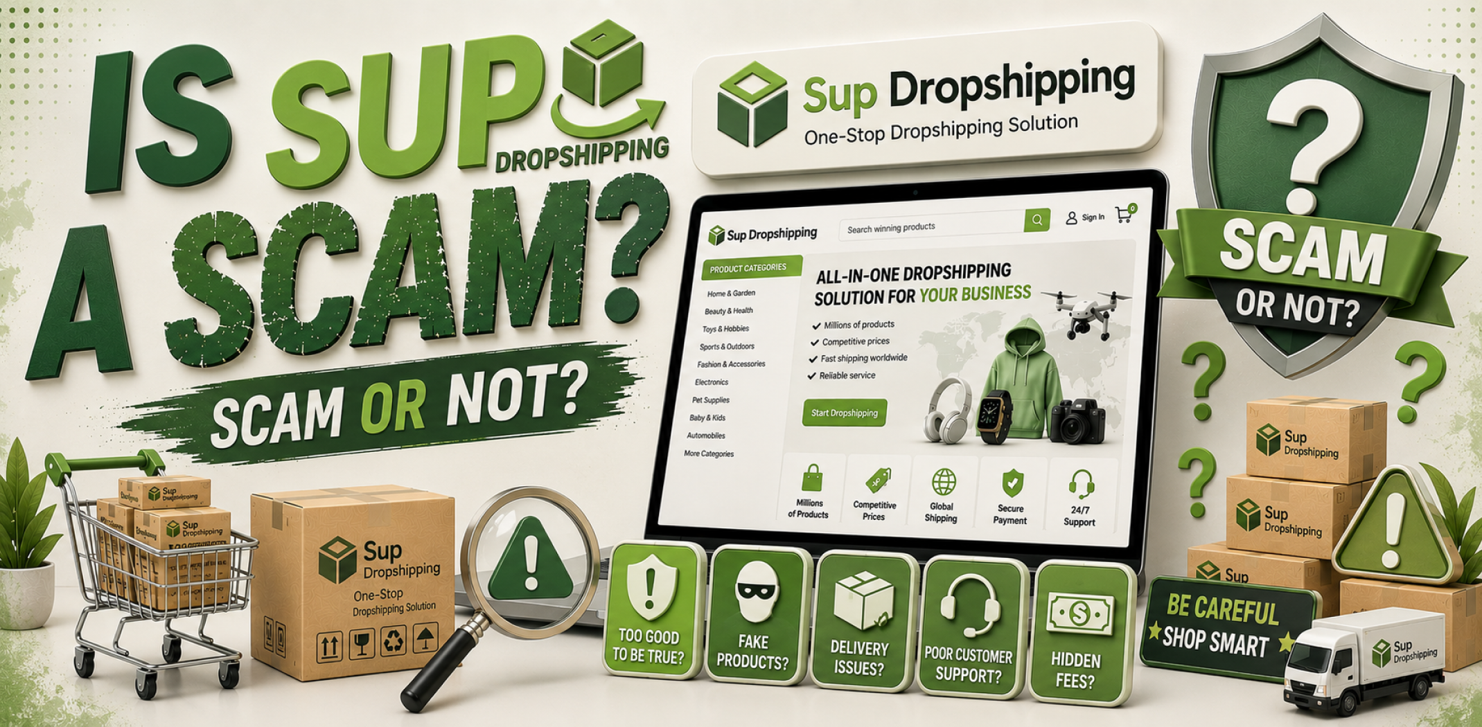 Featured image for an article about Is Sup Dropshipping Legit? What You Need To Know.