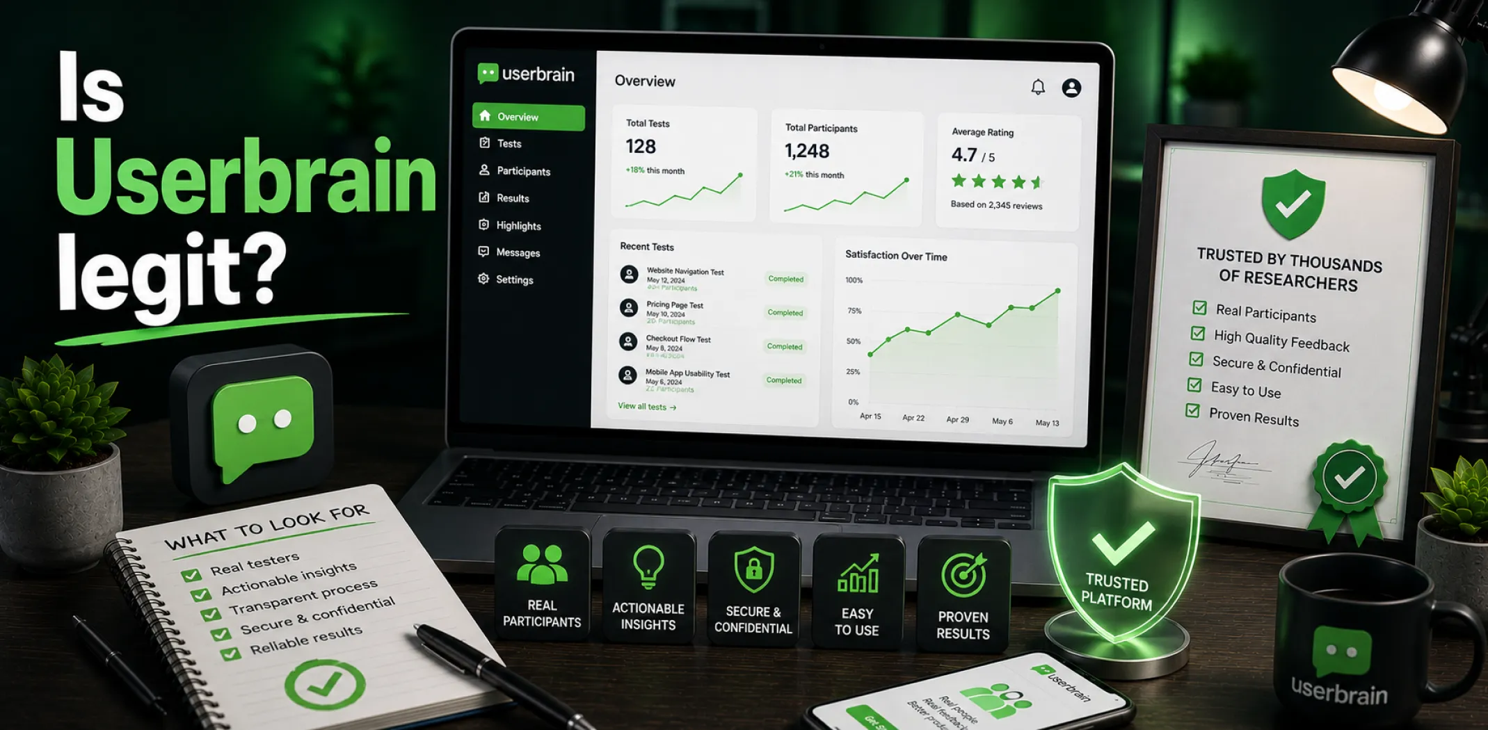 Featured image for an article answering the question "Is Userbrain legit?"