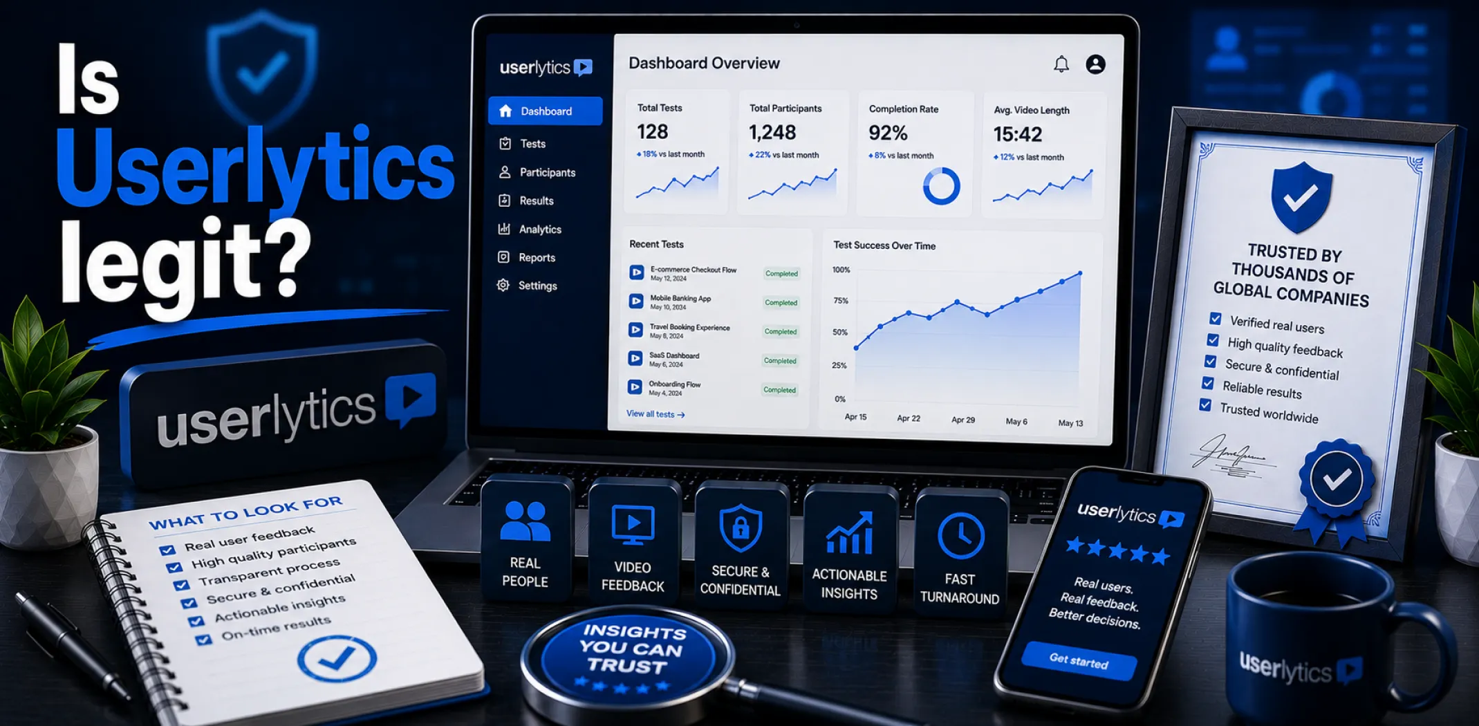 Featured image for an article answering the question "Is Userlytics legit?"