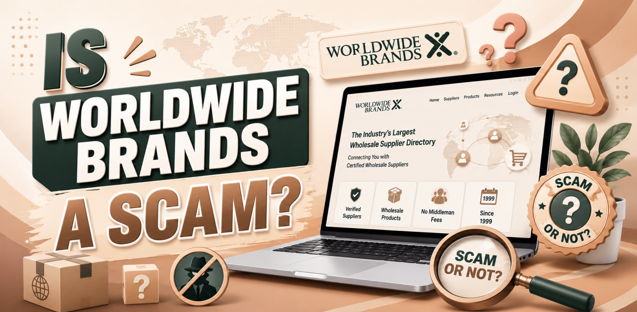 Featured image for an article about Is Worldwide Brands a scam.