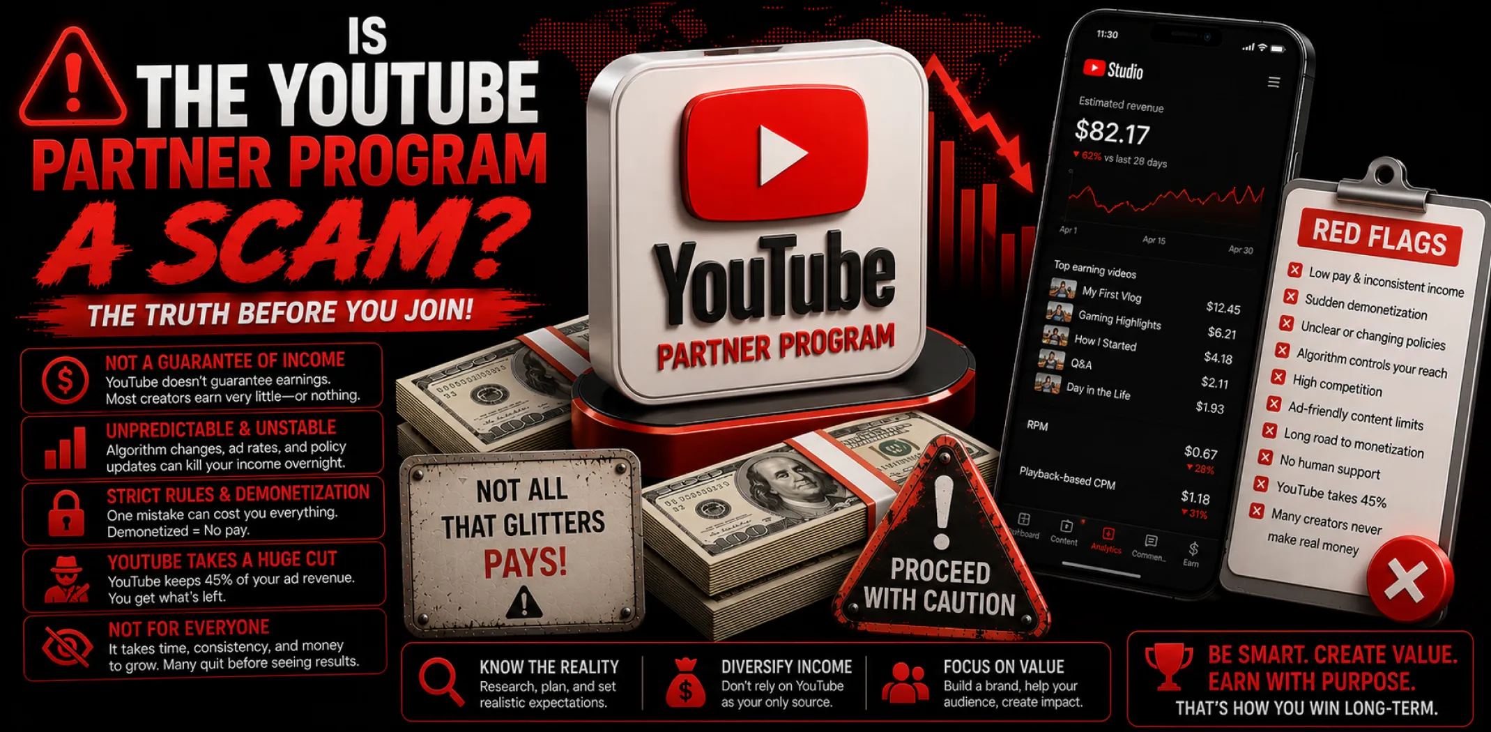Featured image for an article answering the question "Is the YouTube Partner Program legit?"