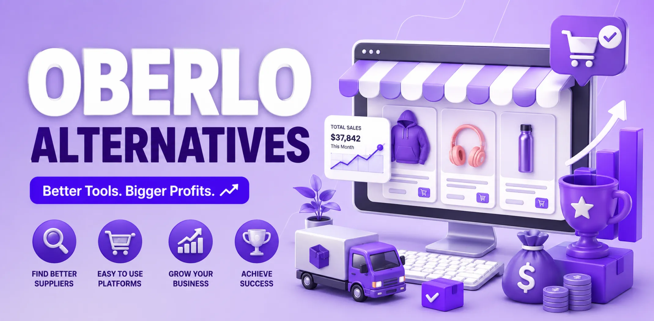 Featured image for an article about Oberlo alternatives