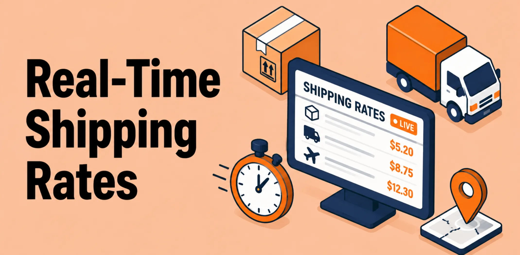 Featured image for an article about real-time shipping rates